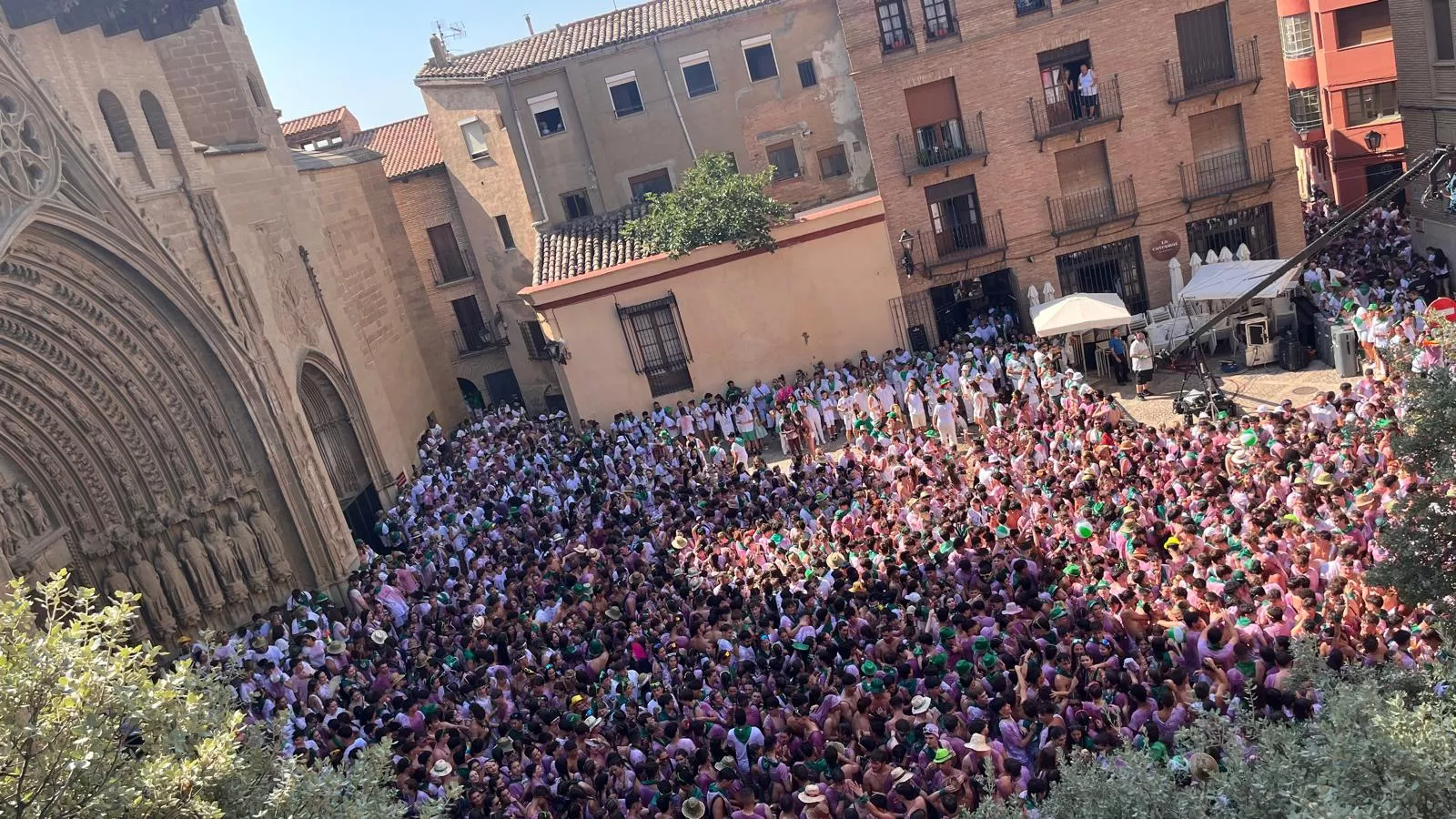 Cohete anunciador de las fiestas de San Lorenzo 2024.