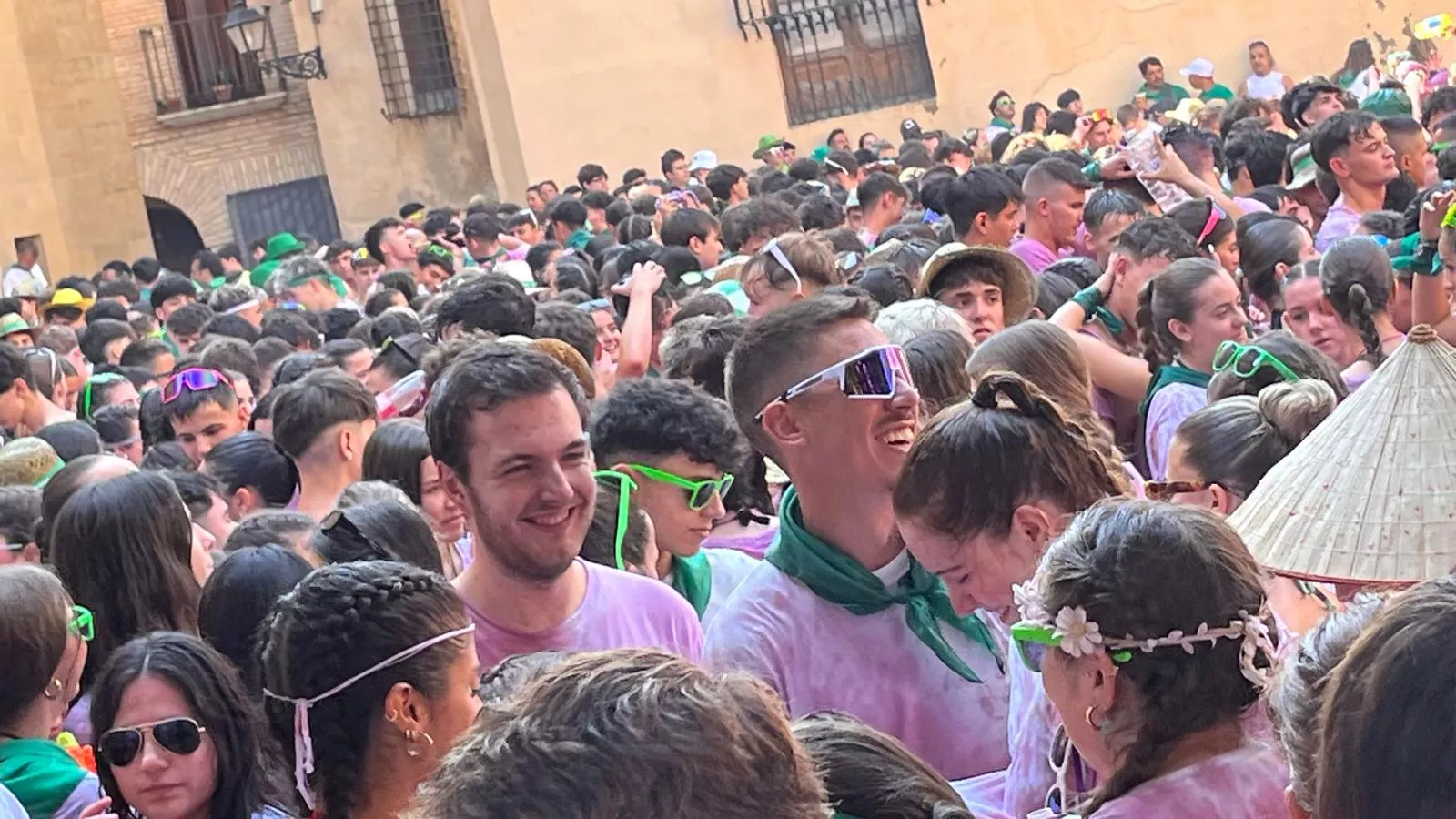 Cohete anunciador de las fiestas de San Lorenzo 2024.