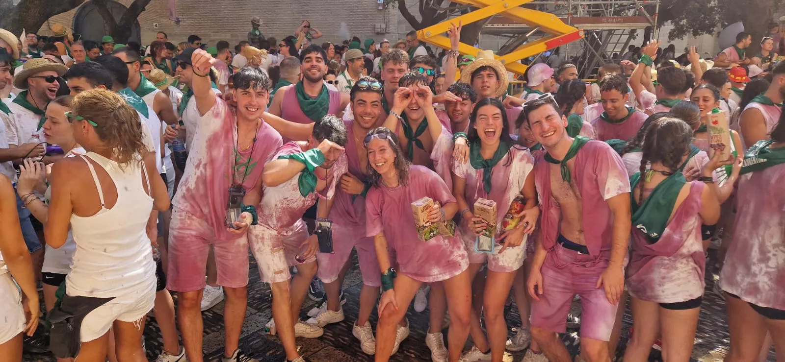 Cohete anunciador de las fiestas de San Lorenzo 2024.