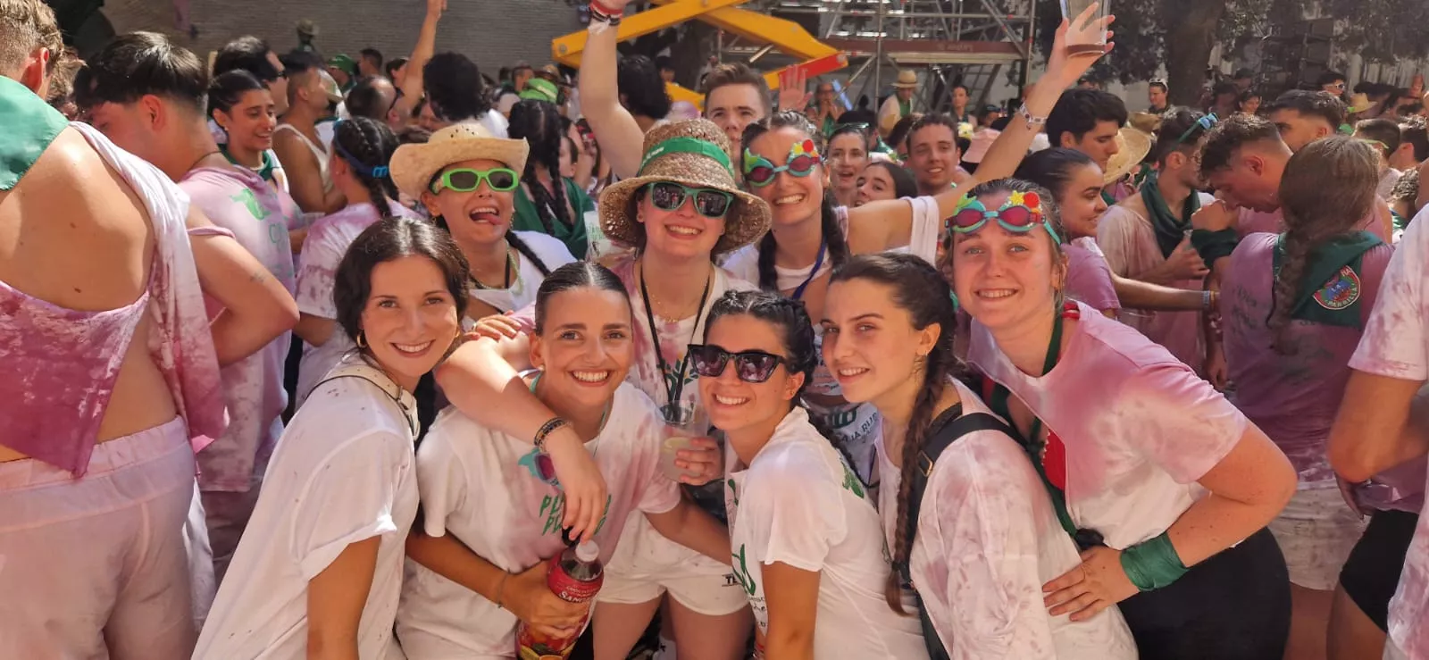 Plaza de la Catedral por el cohete de San Lorenzo
