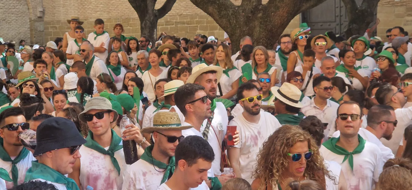 Cohete anunciador de las fiestas de San Lorenzo 2024.