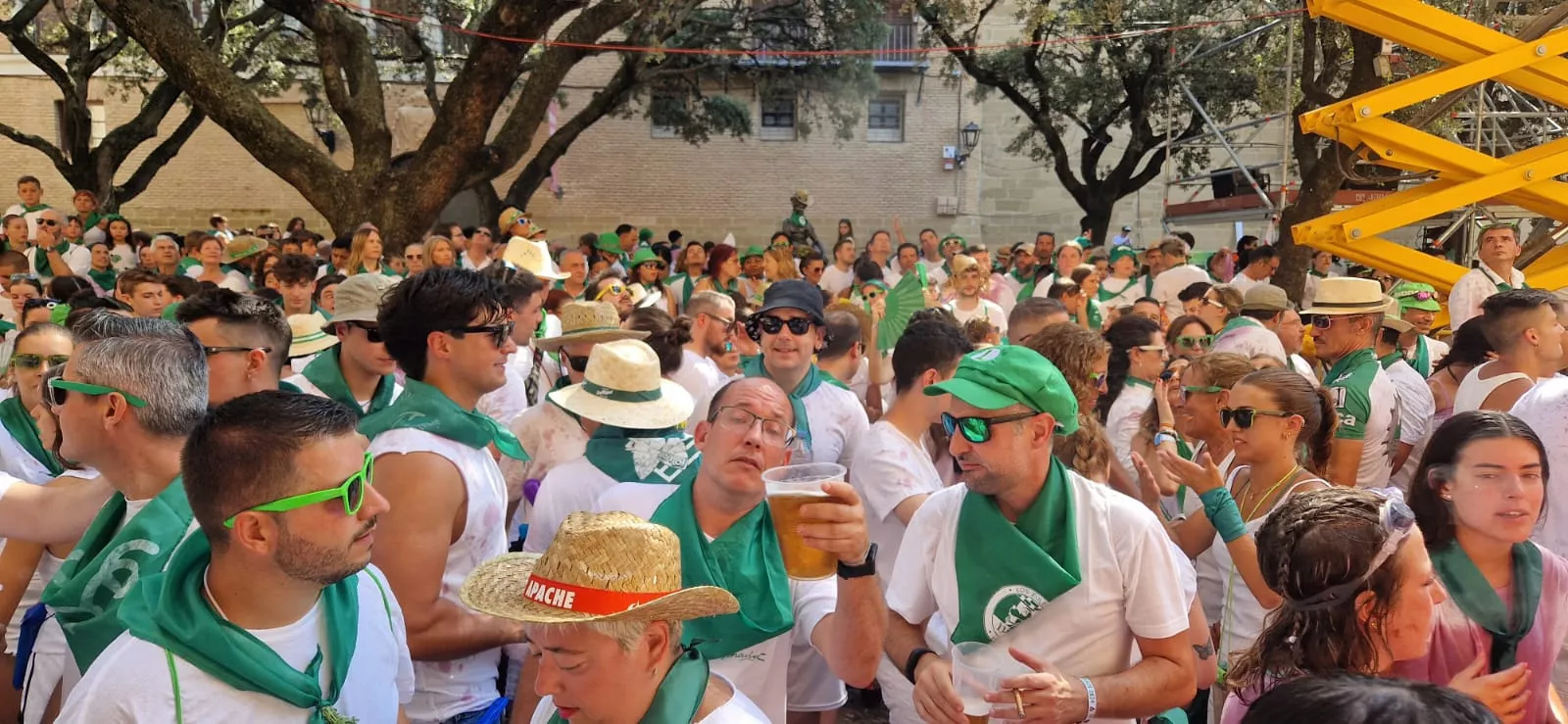 Cohete anunciador de las fiestas de San Lorenzo 2024.