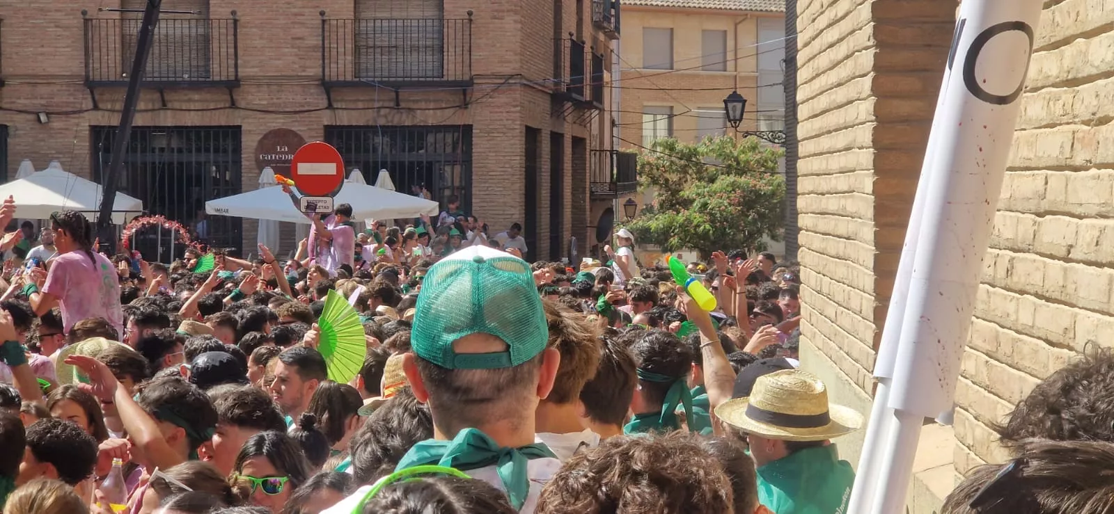 Cohete anunciador de las fiestas de San Lorenzo 2024.