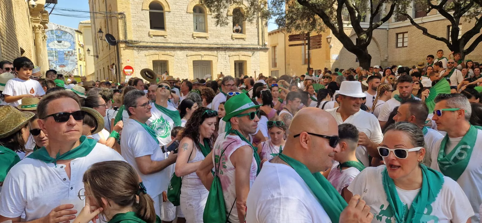 Cohete anunciador de las fiestas de San Lorenzo 2024.