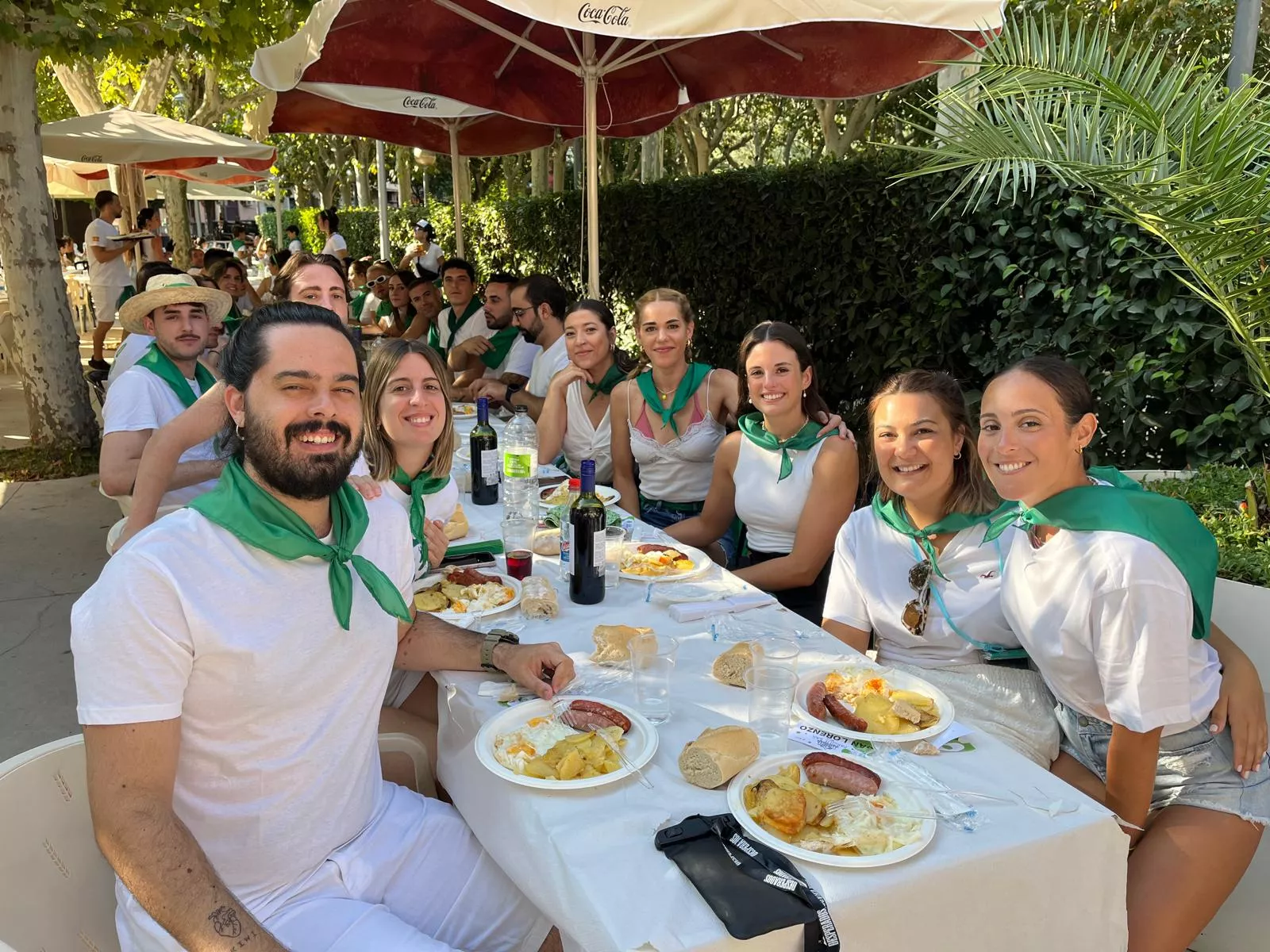 Almuerzos en la mañana del arranque de las fiestas de San Lorenzo