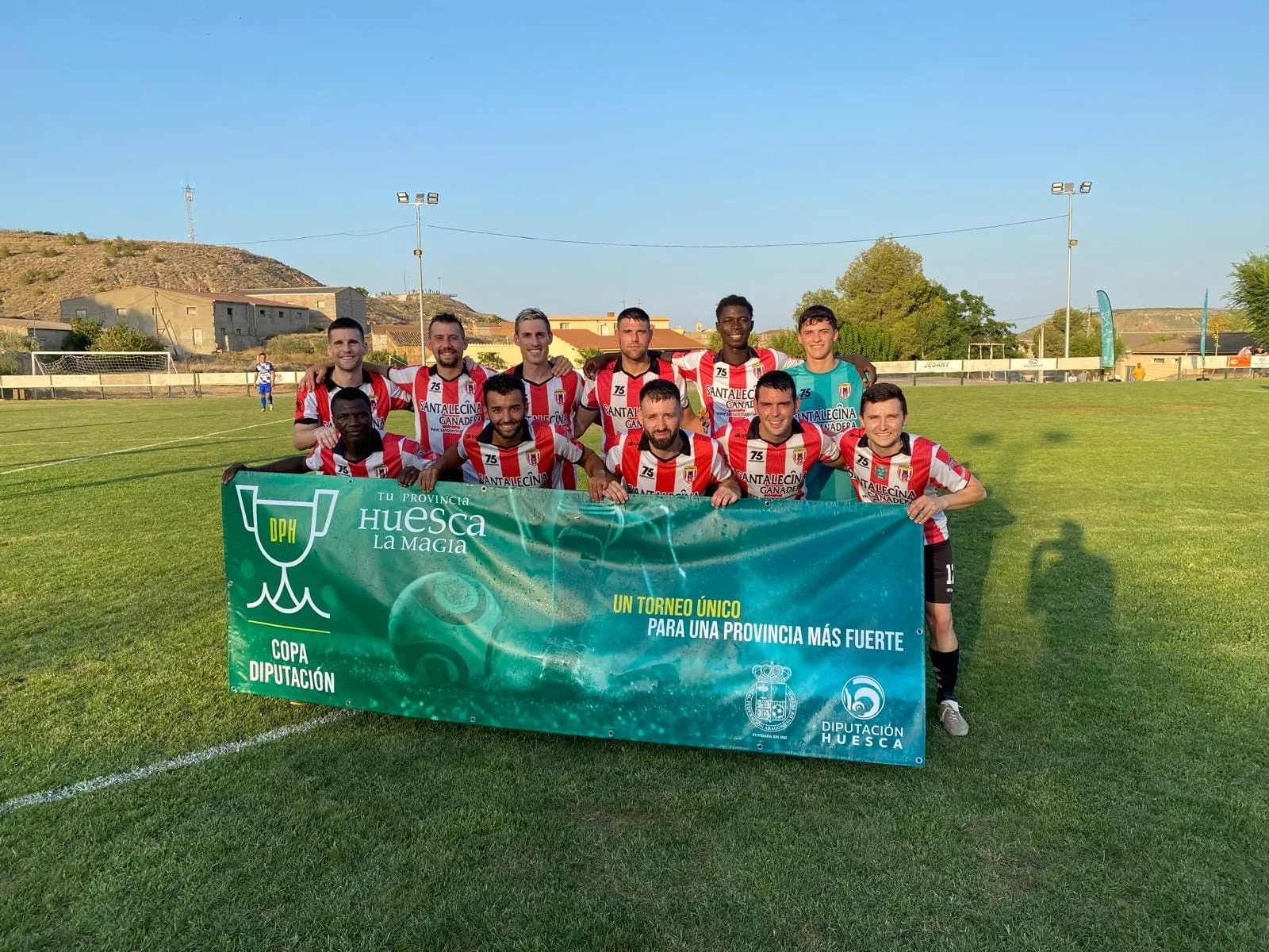 Once del Ontiñena en su partido contra el Tamarite. Ahora se medirá al Fraga en El Balsal. Estos son los enfrentamientos de los cuartos de final de la Copa Diputación.