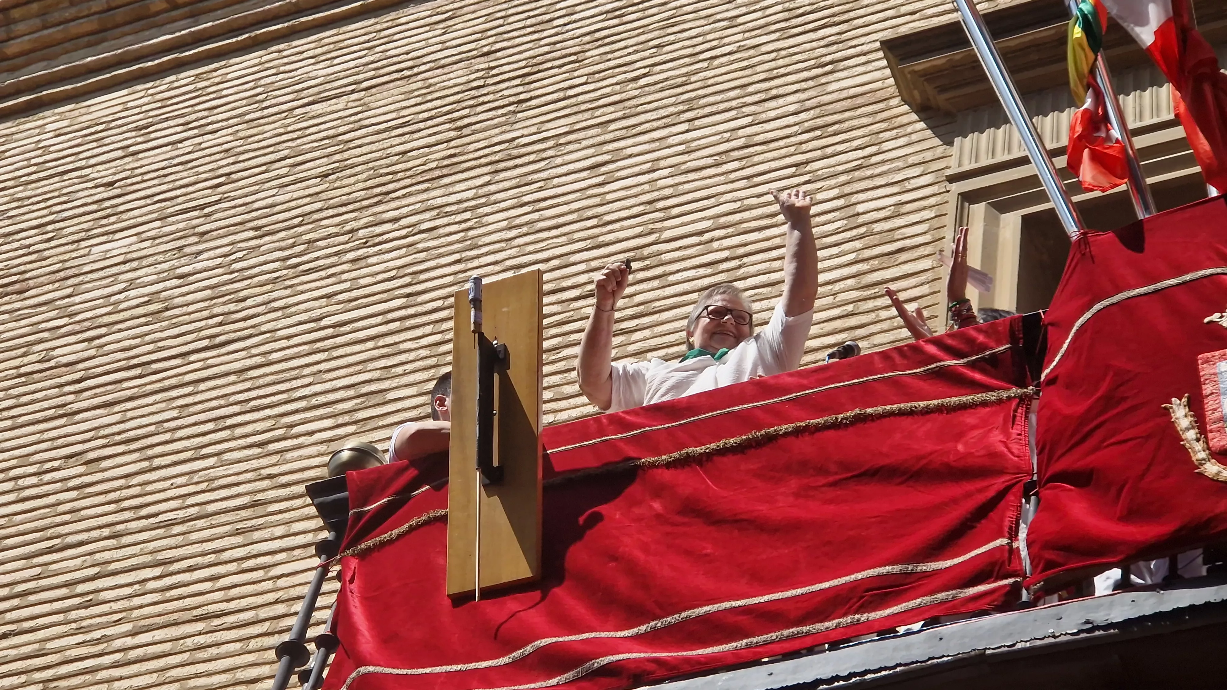 Cohete anunciador de las fiestas de San Lorenzo 2024.