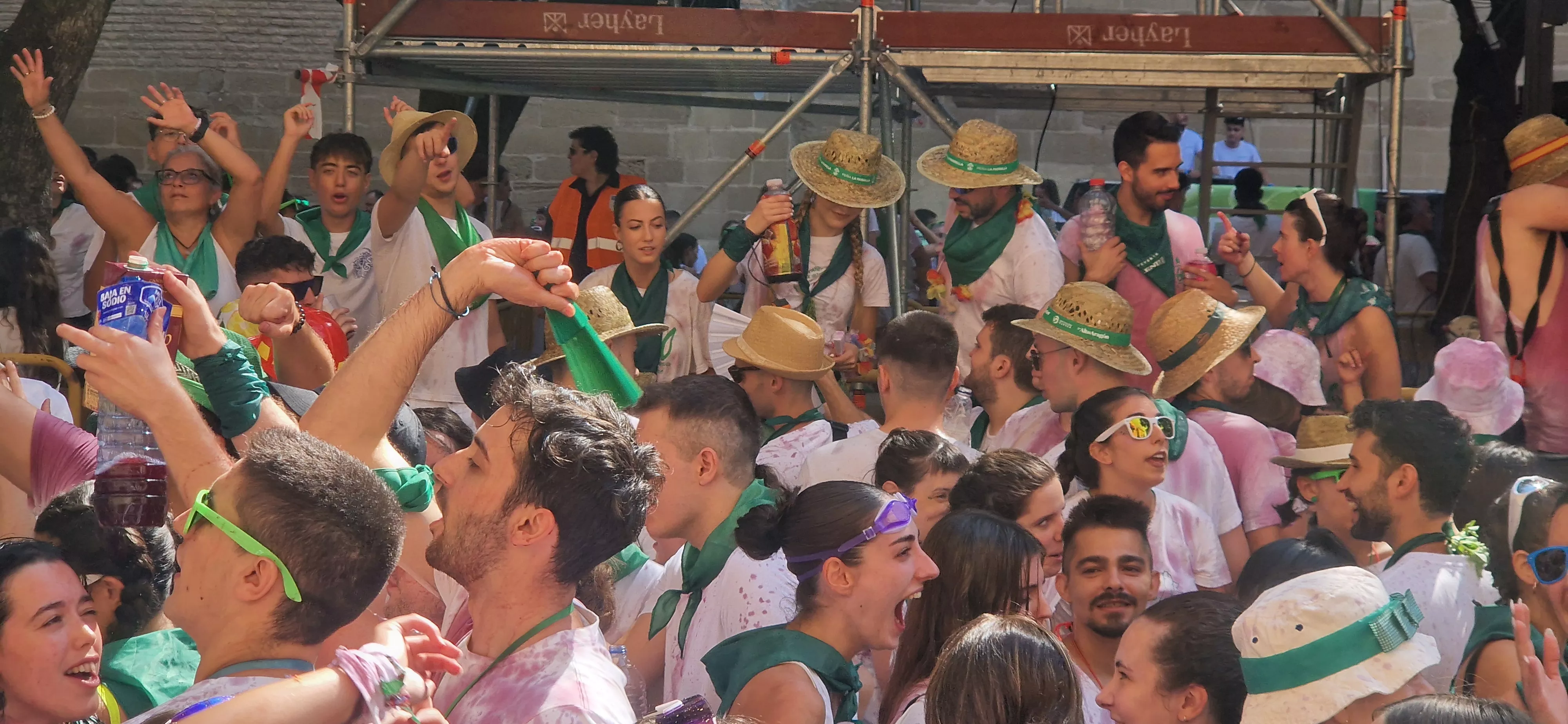 Cohete anunciador de las fiestas de San Lorenzo 2024.