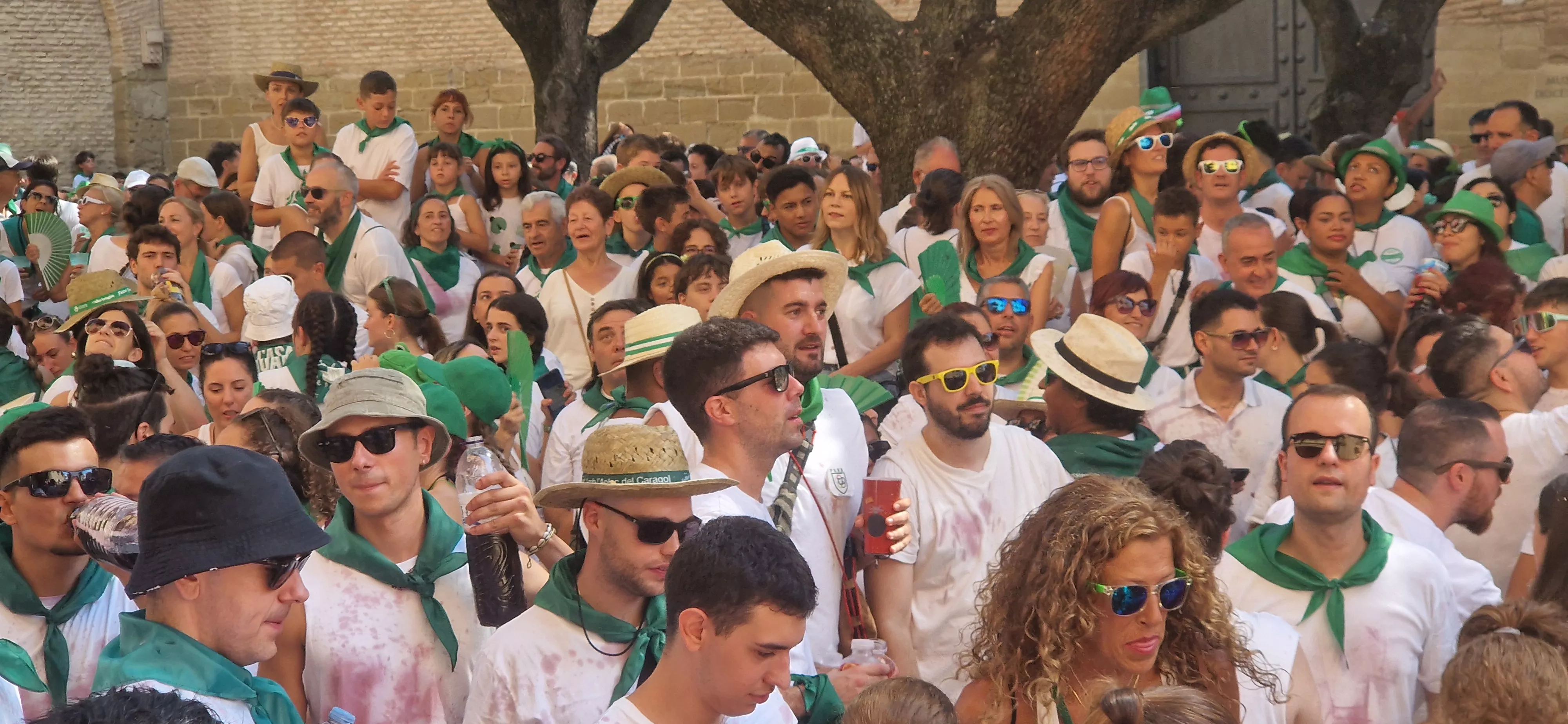 Cohete anunciador de las fiestas de San Lorenzo 2024.