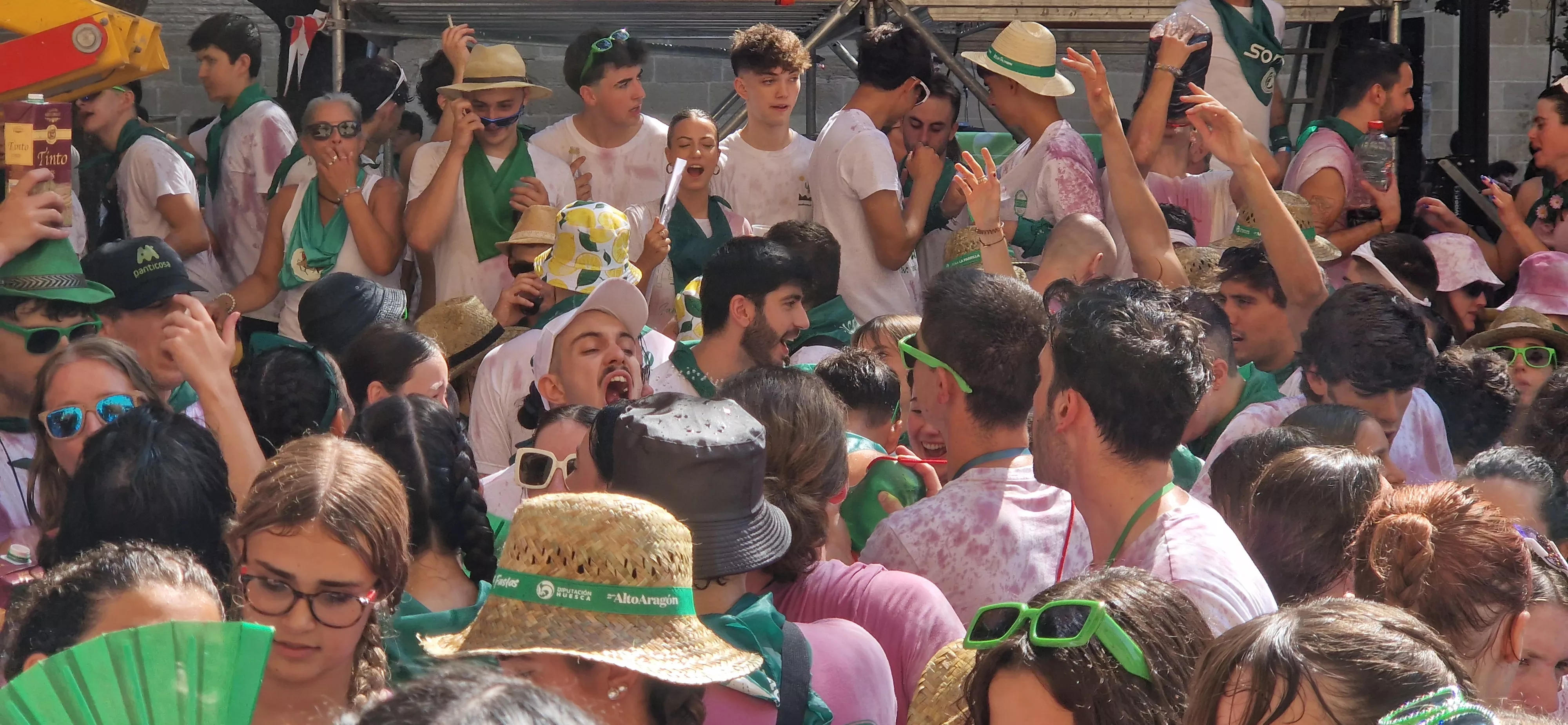 Cohete anunciador de las fiestas de San Lorenzo 2024.