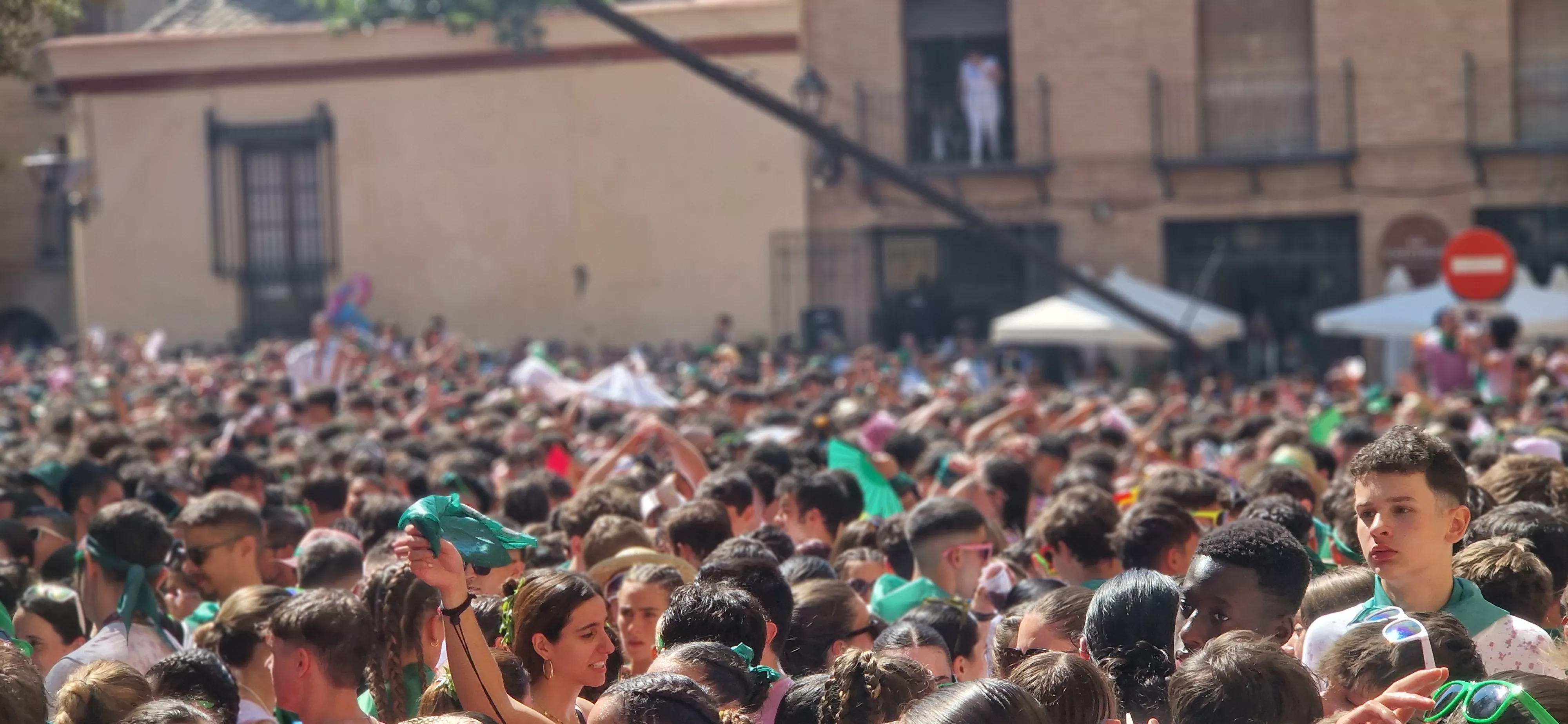 Cohete anunciador de las fiestas de San Lorenzo 2024.