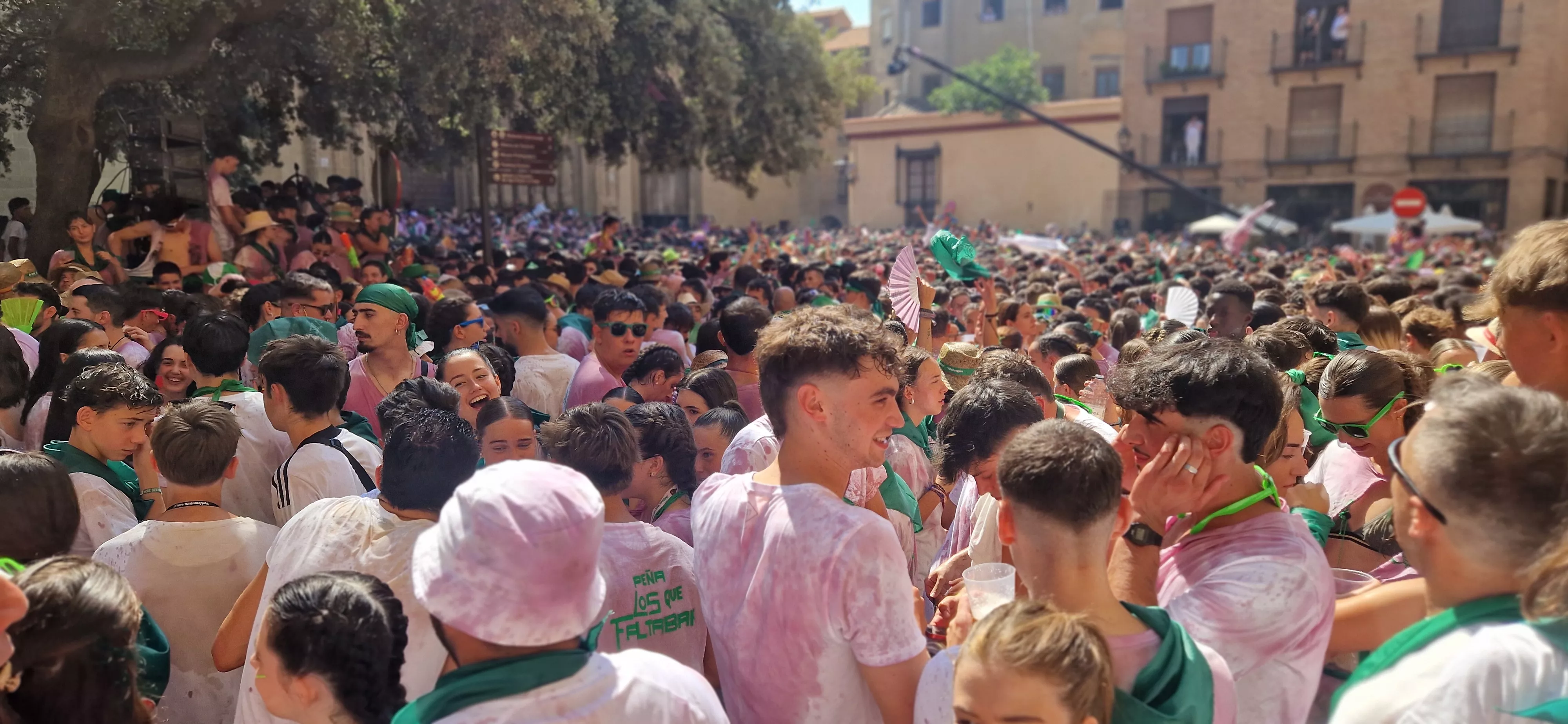 Cohete anunciador de las fiestas de San Lorenzo 2024.