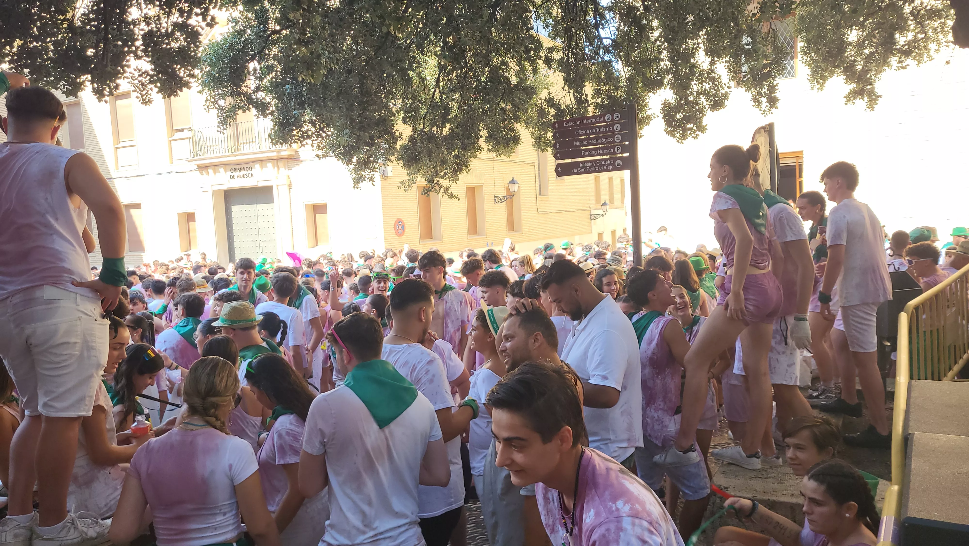 Cohete anunciador de las fiestas de San Lorenzo 2024.