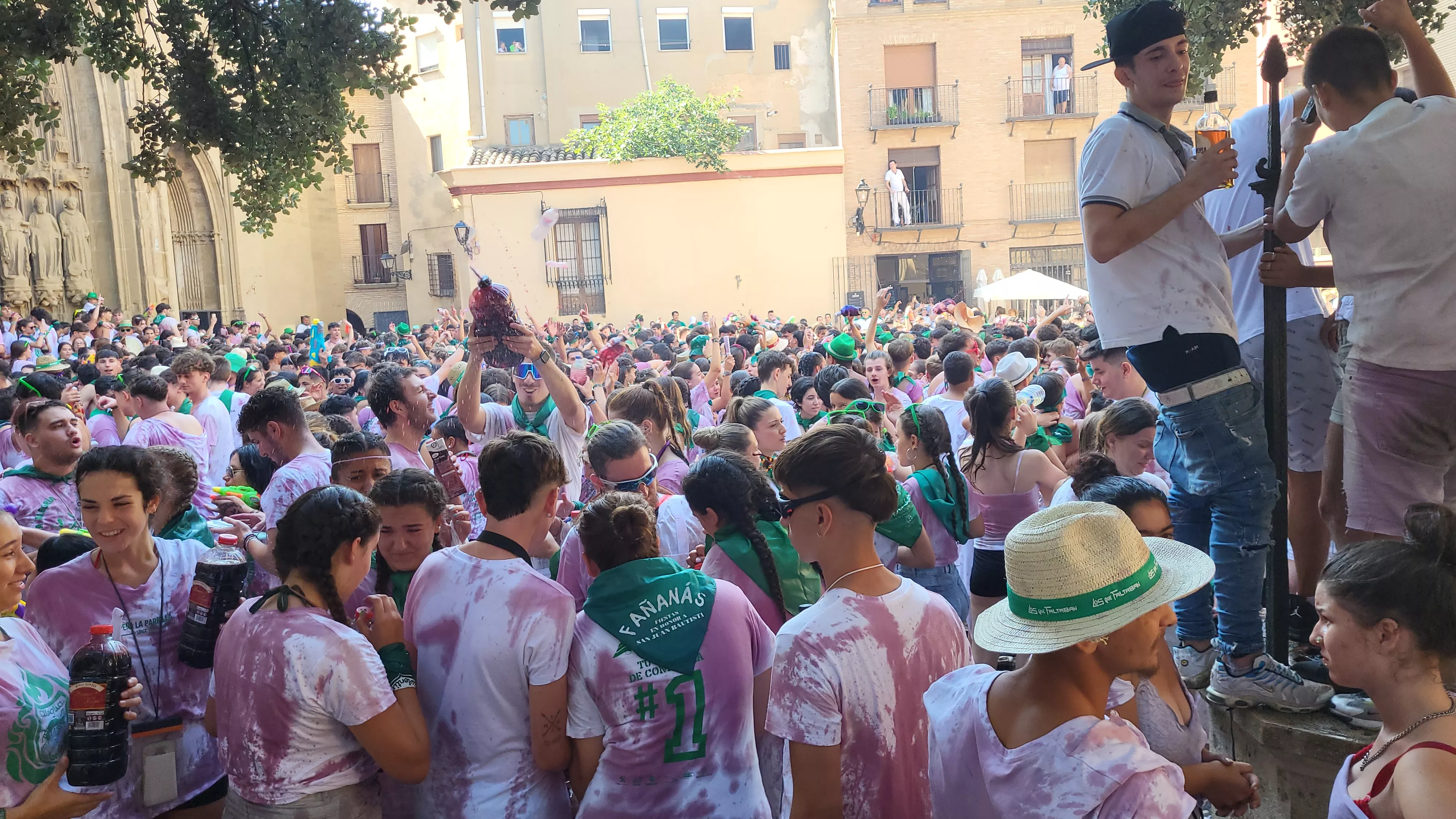 Cohete anunciador de las fiestas de San Lorenzo 2024.