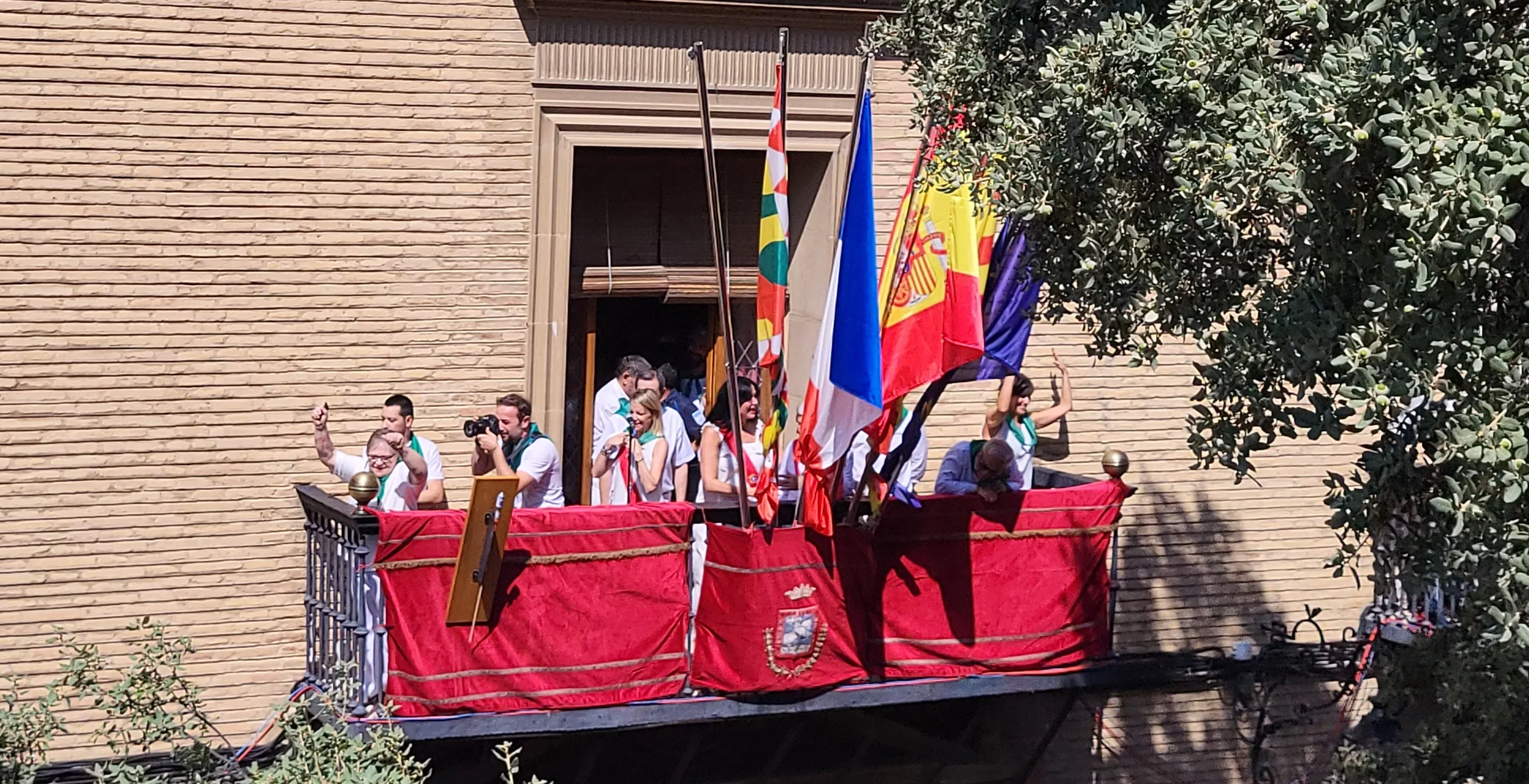 Cohete anunciador de las fiestas de San Lorenzo 2024.