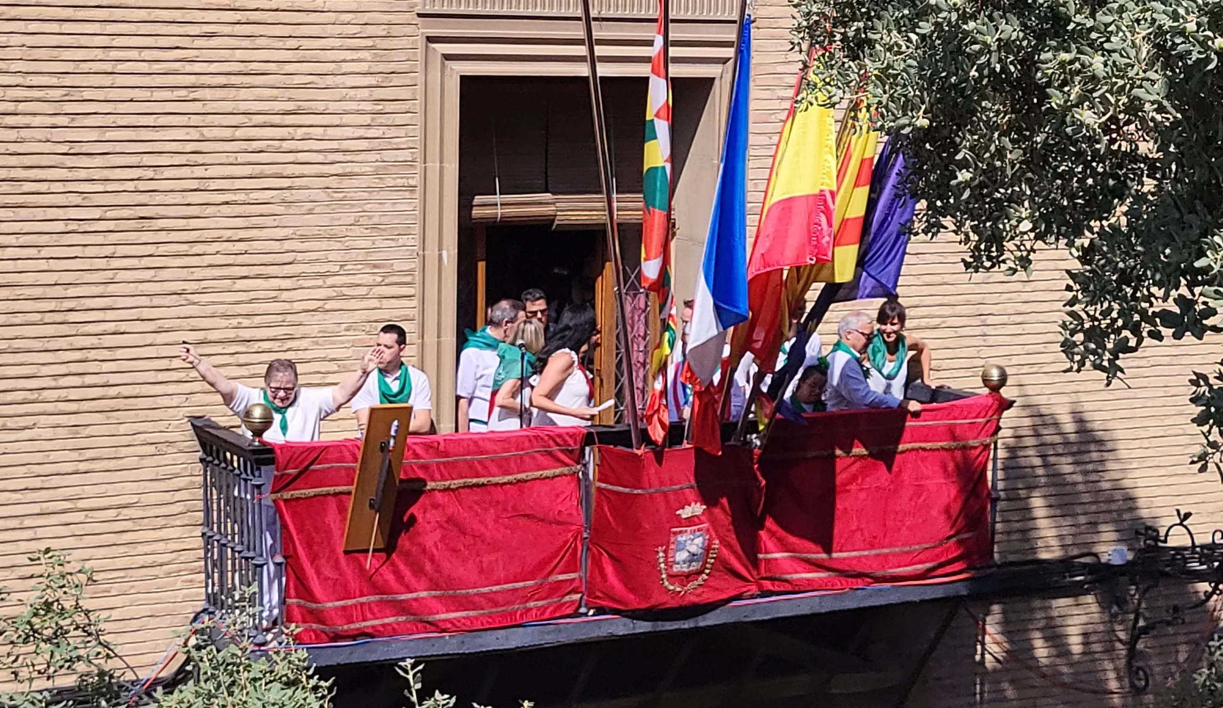 Cohete anunciador de las fiestas de San Lorenzo 2024.