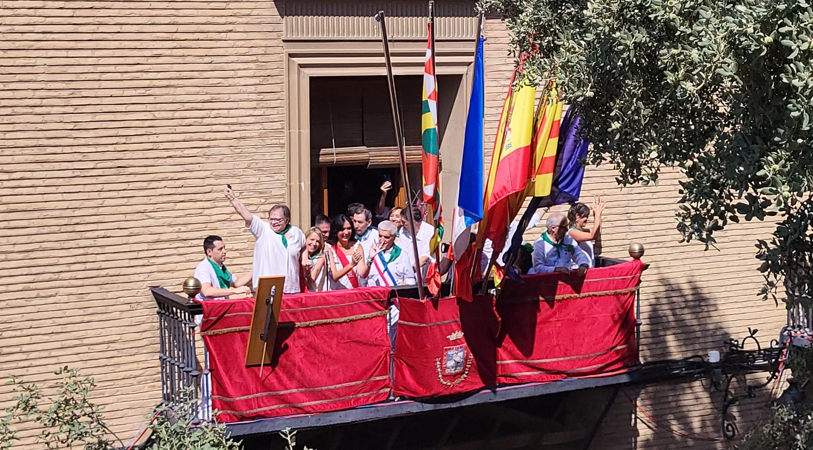 Cohete anunciador de las fiestas de San Lorenzo 2024.