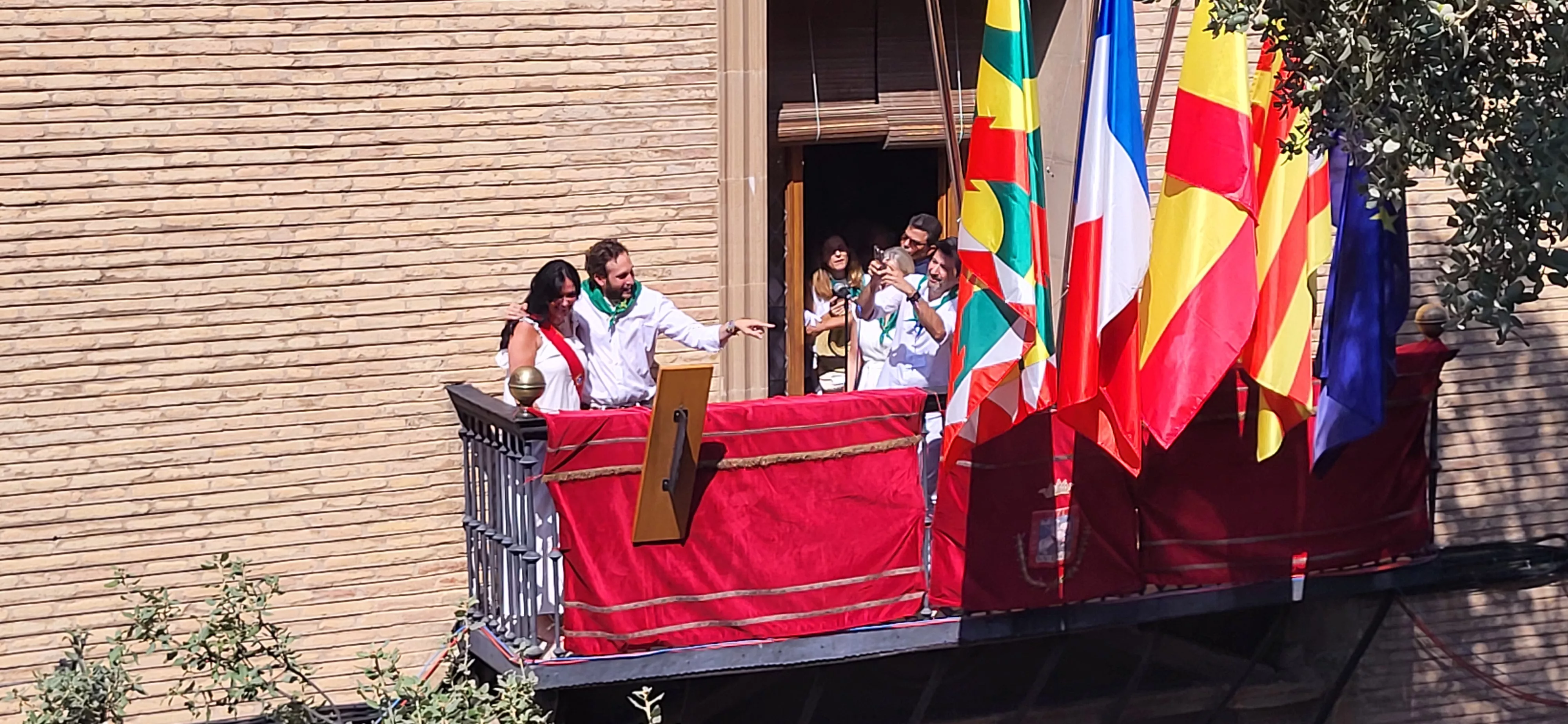 Cohete anunciador de las fiestas de San Lorenzo 2024.