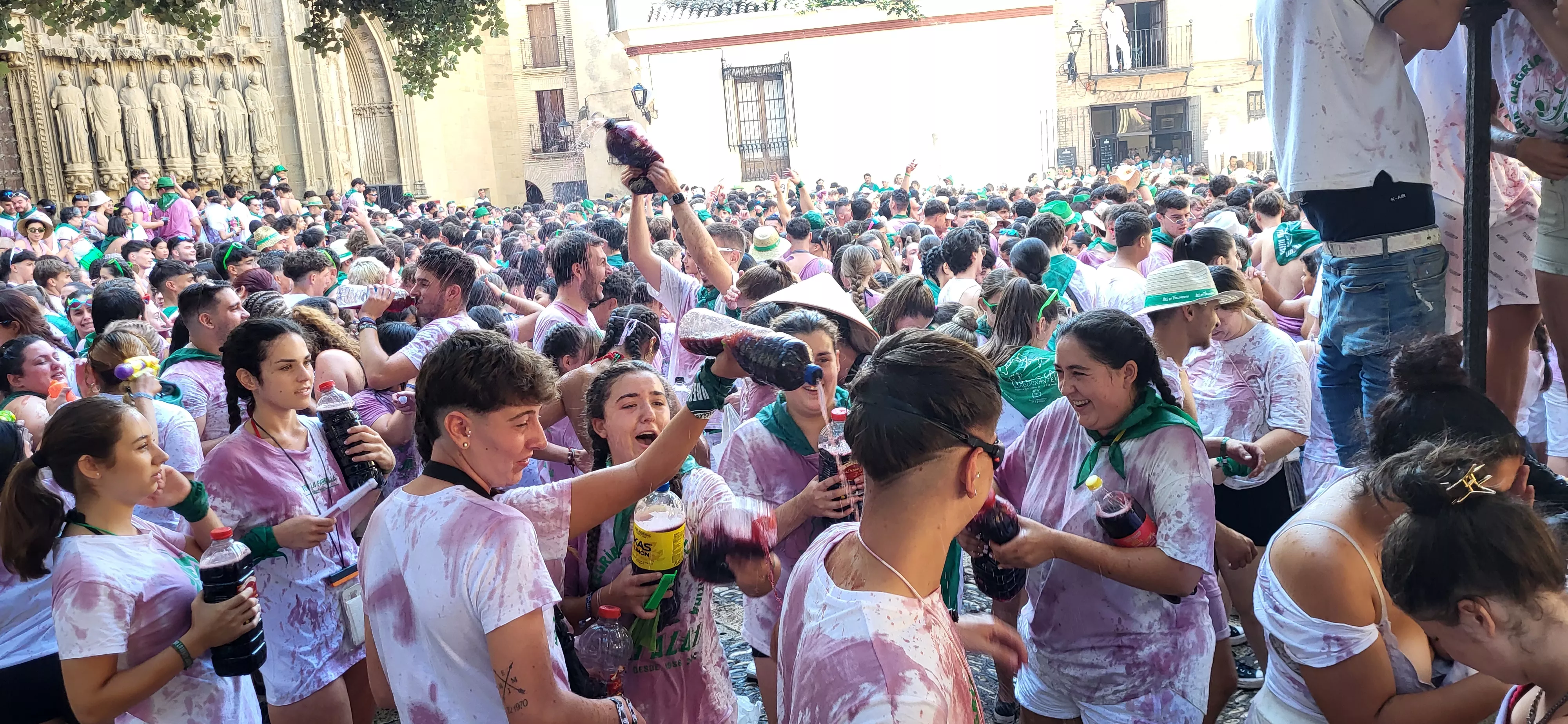 Cohete anunciador de las fiestas de San Lorenzo 2024.
