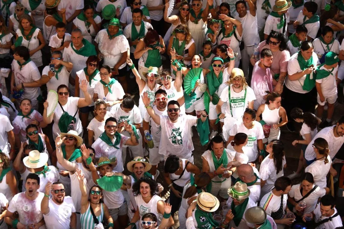 Cohete anunciador de las fiestas de San Lorenzo 2024.