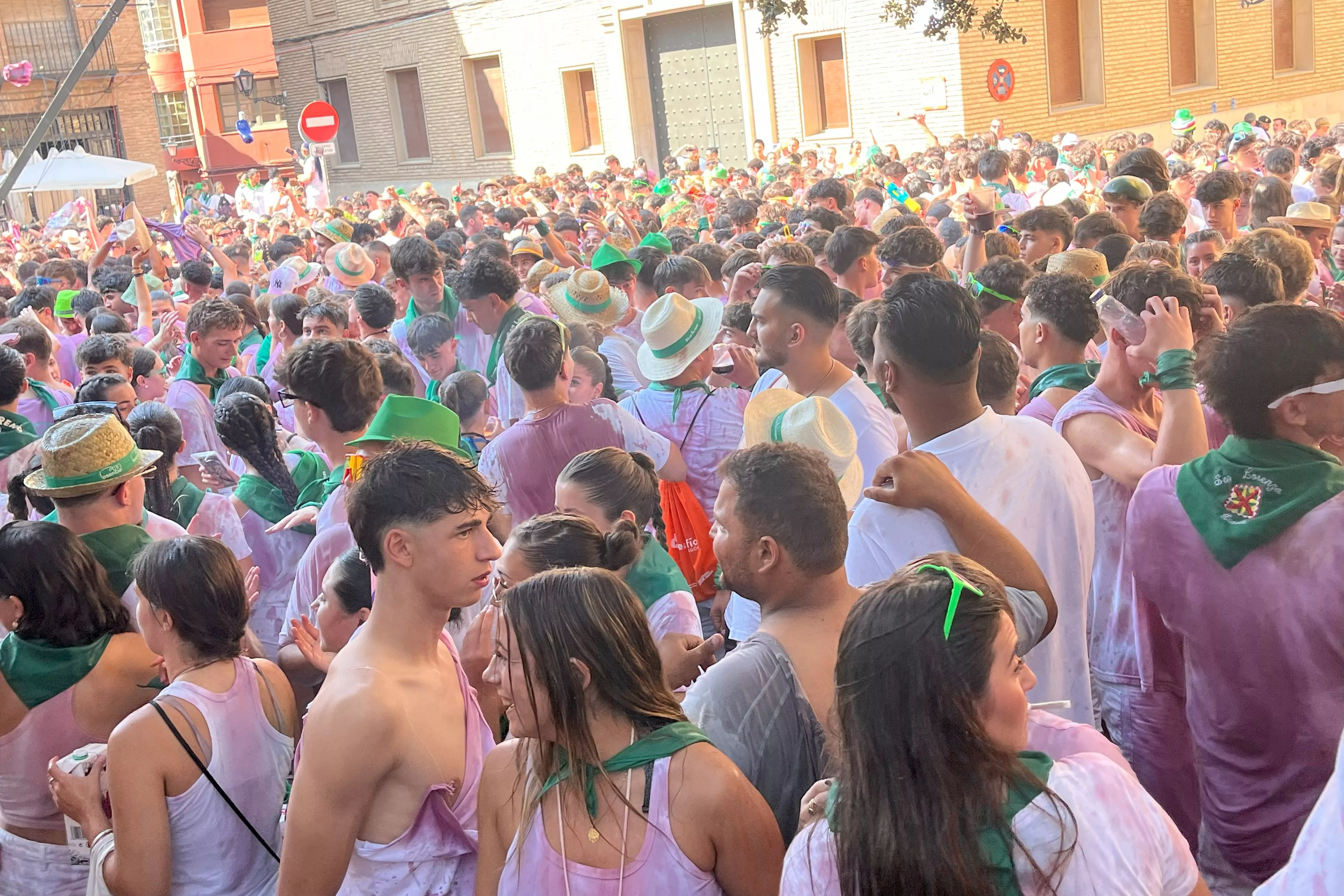 Cohete anunciador de las fiestas de San Lorenzo 2024.