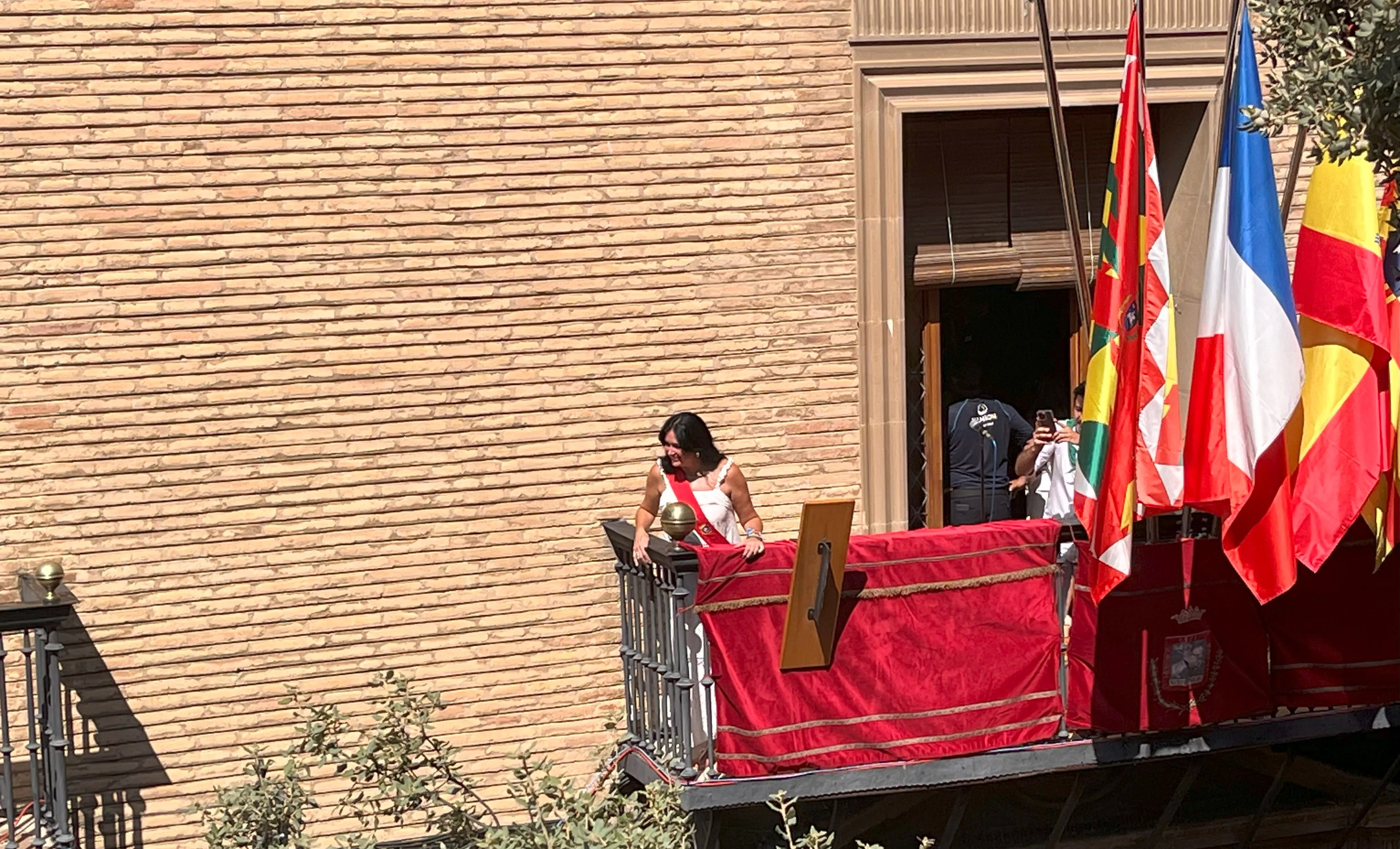 Cohete anunciador de las fiestas de San Lorenzo 2024.