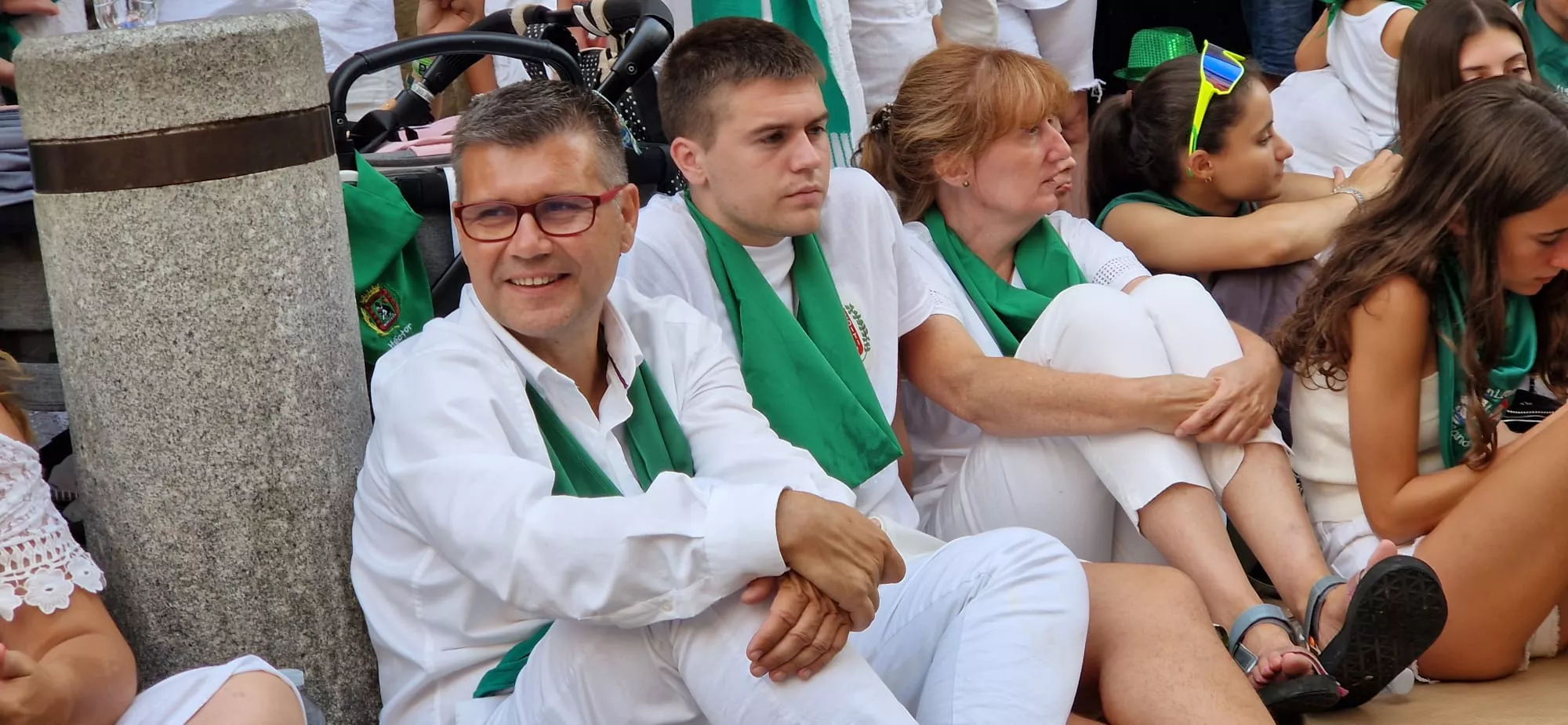 Danzantes la mañana del día 10 de agosto. Foto Myriam Martínez