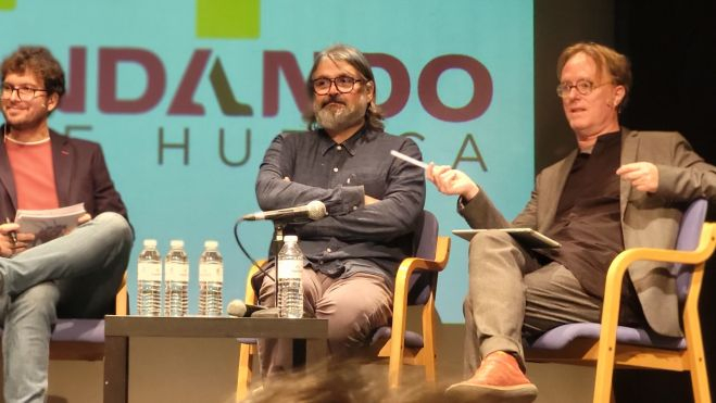 Chema Paraled, Juanjo Javierre y Jesús Arbués. Foto Myriam Martínez Chema Paraled, Juanjo Javierre y Jesús Arbués. Foto Myriam Martínez