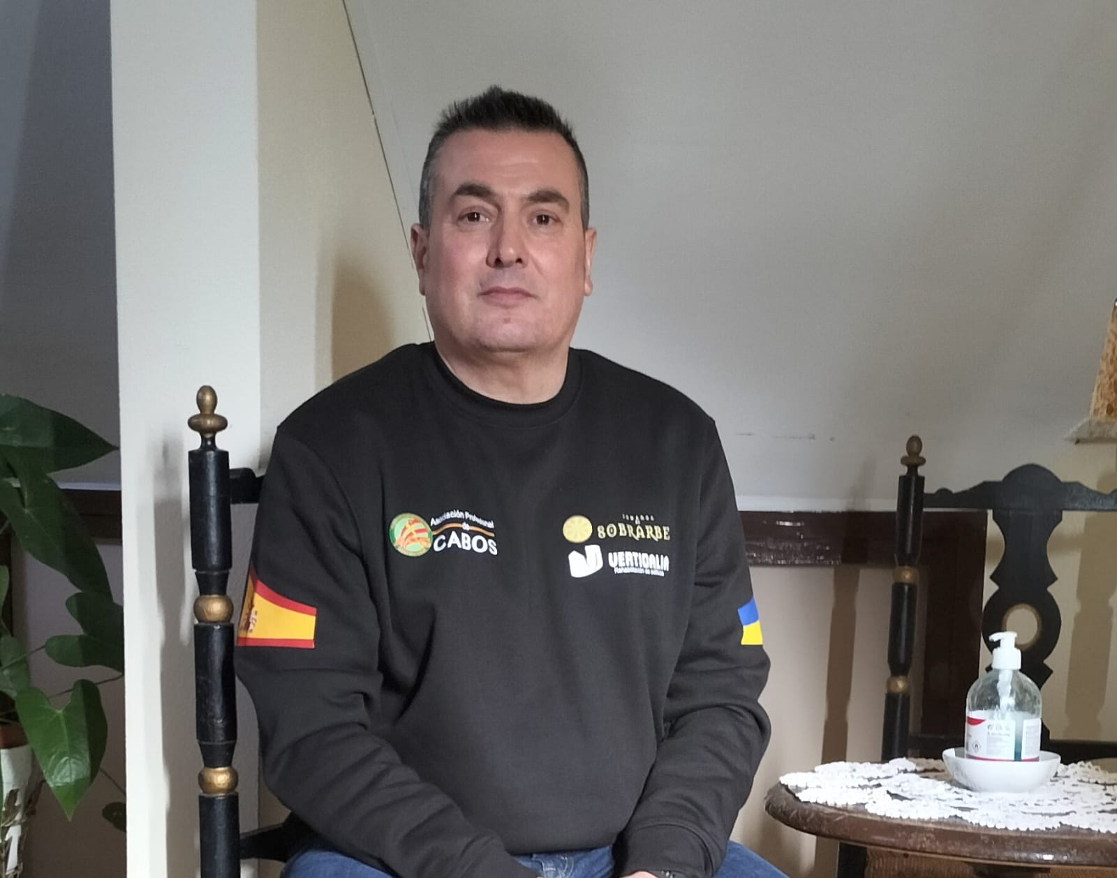 Luis Oliván. Bendición de la expedición Pirineos Ucrania