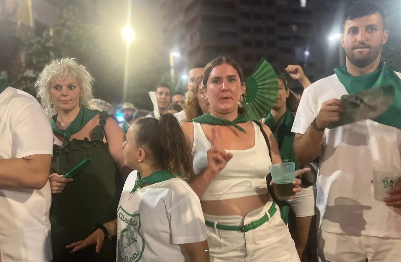 Salida de la plaza de toros con la Banda de Música y las charangas de las Peñas. Foto Mercedes Manterola