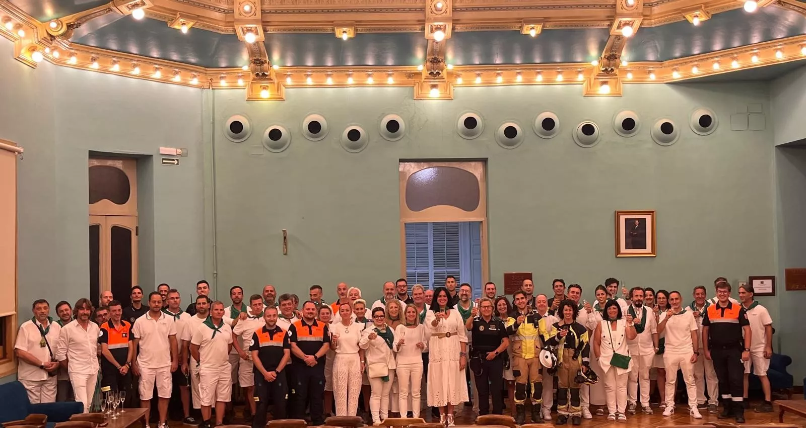 Brindis en el final de las fiestas de San Lorenzo 2024. Foto Mercedes Manterola