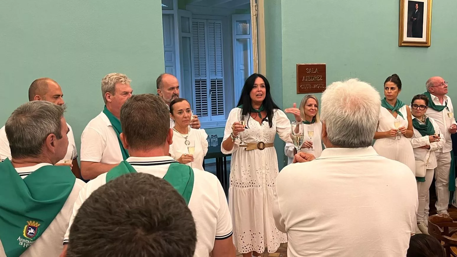 Brindis en el final de las fiestas de San Lorenzo 2024. Foto Mercedes Manterola