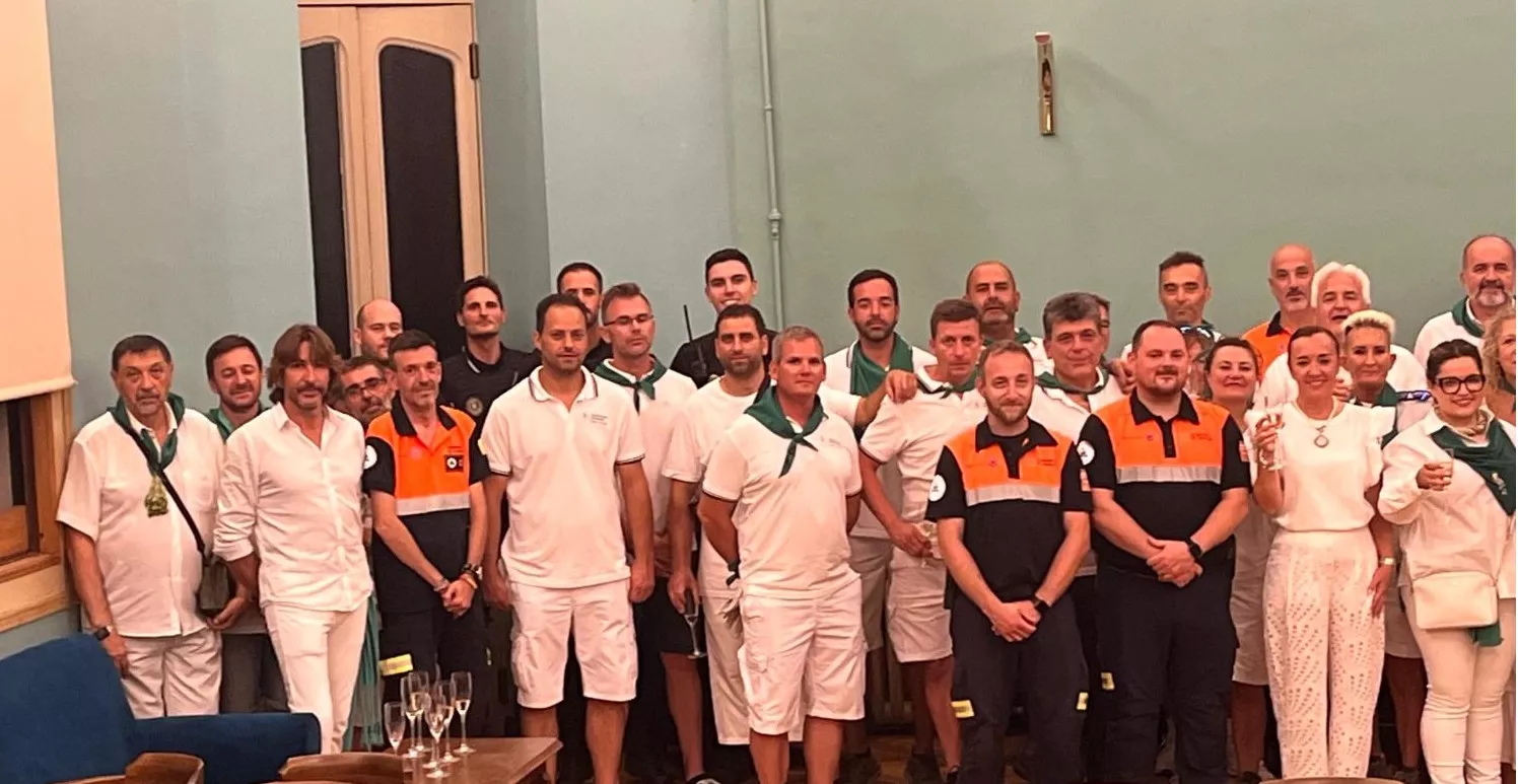 Brindis en el final de las fiestas de San Lorenzo 2024. Foto Mercedes Manterola