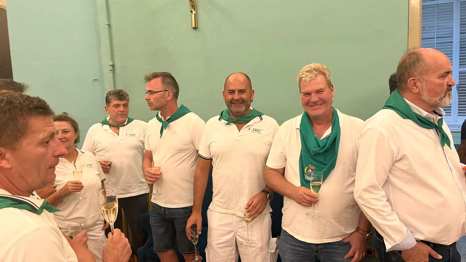 Brindis en el final de las fiestas de San Lorenzo 2024. Foto Mercedes Manterola