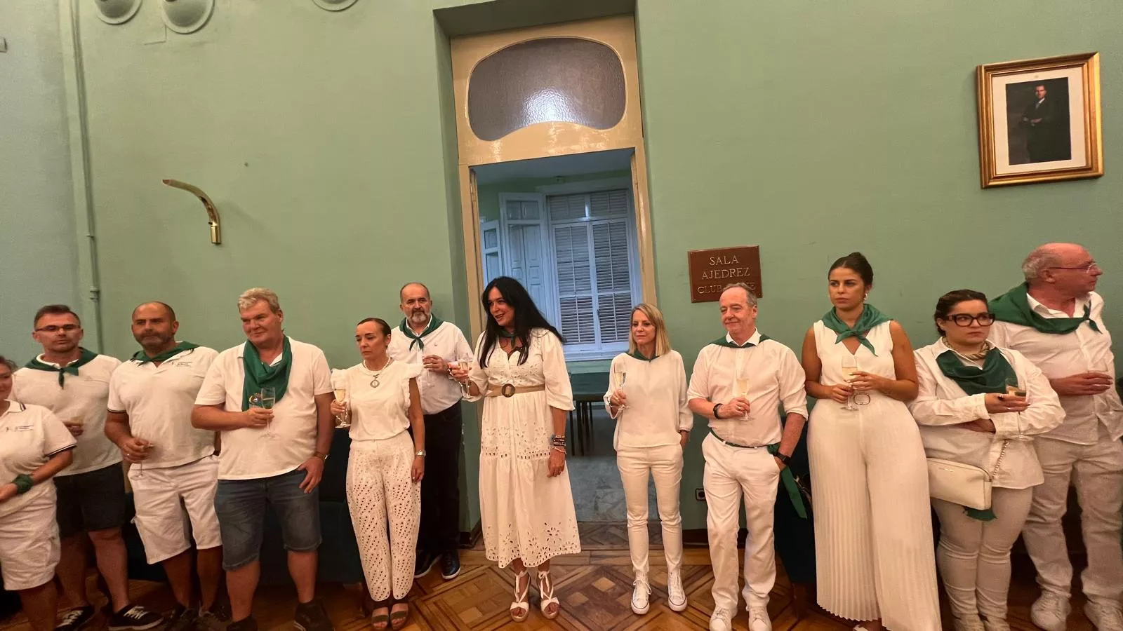 Brindis en el final de las fiestas de San Lorenzo 2024. Foto Mercedes Manterola