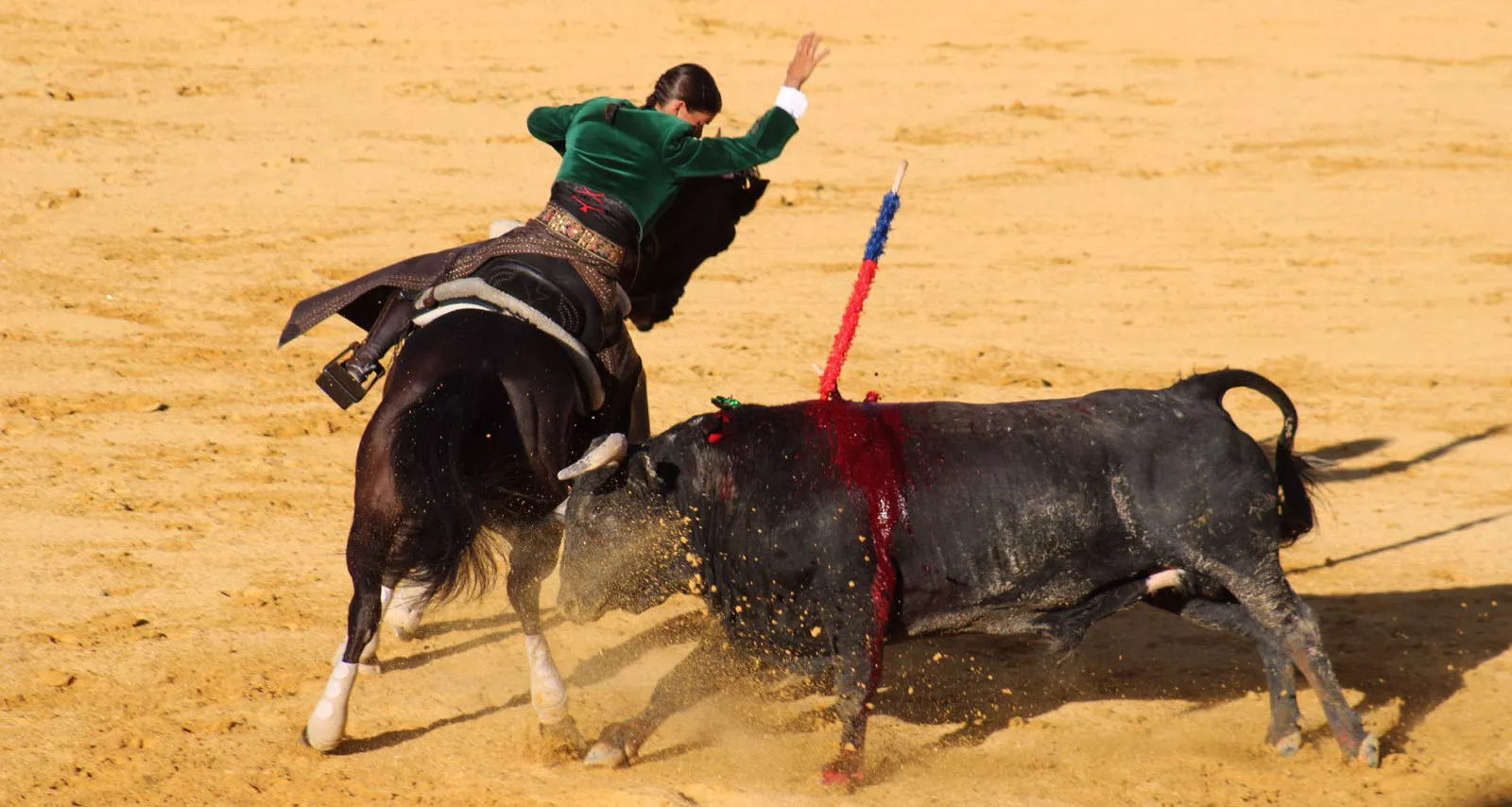 Corrida de rejones en San Lorenzo. Foto Marina DePlacido Sampietro