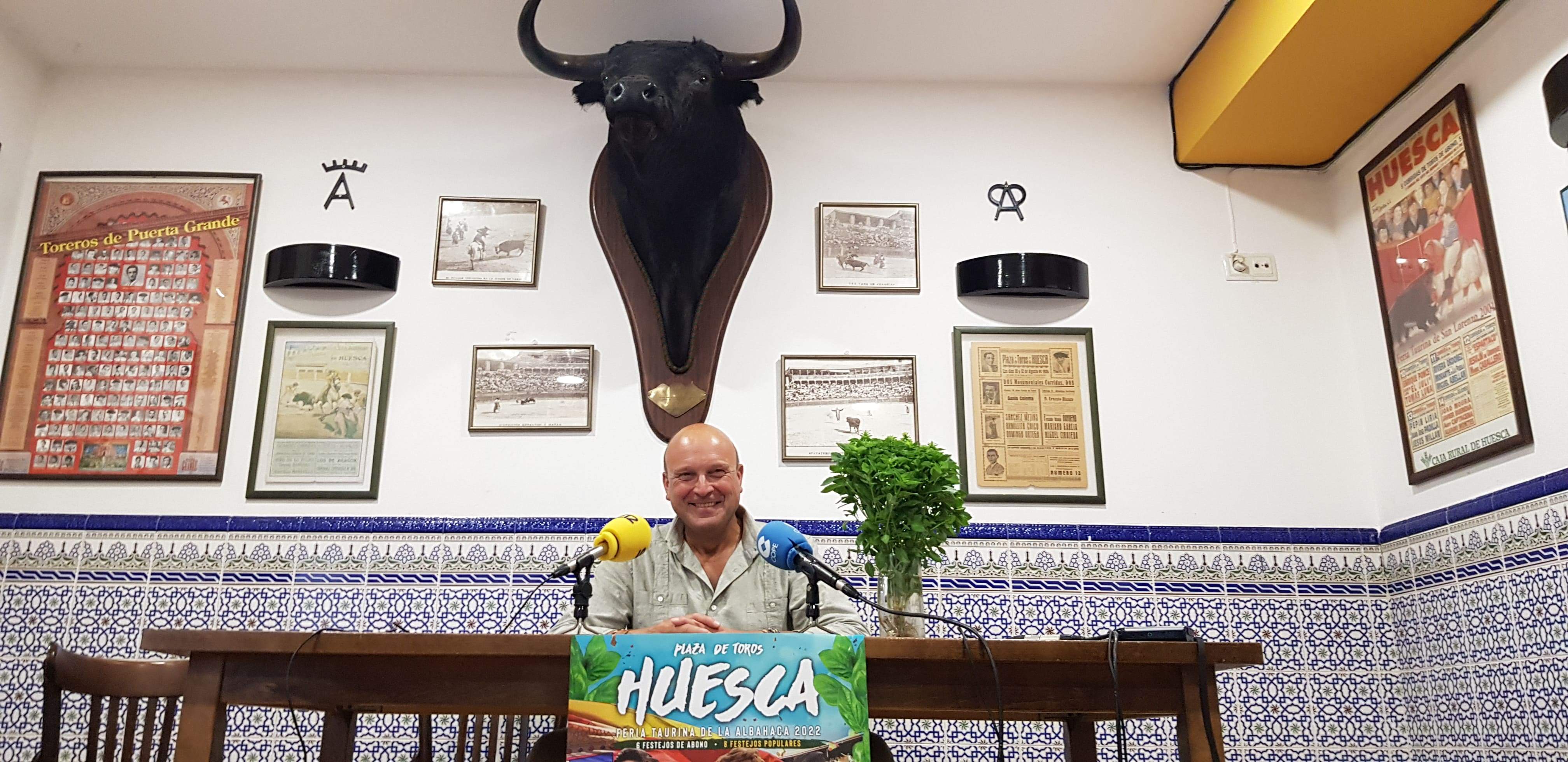 Pablo Ciprés, presidente de la Peña Taurina Oscense.