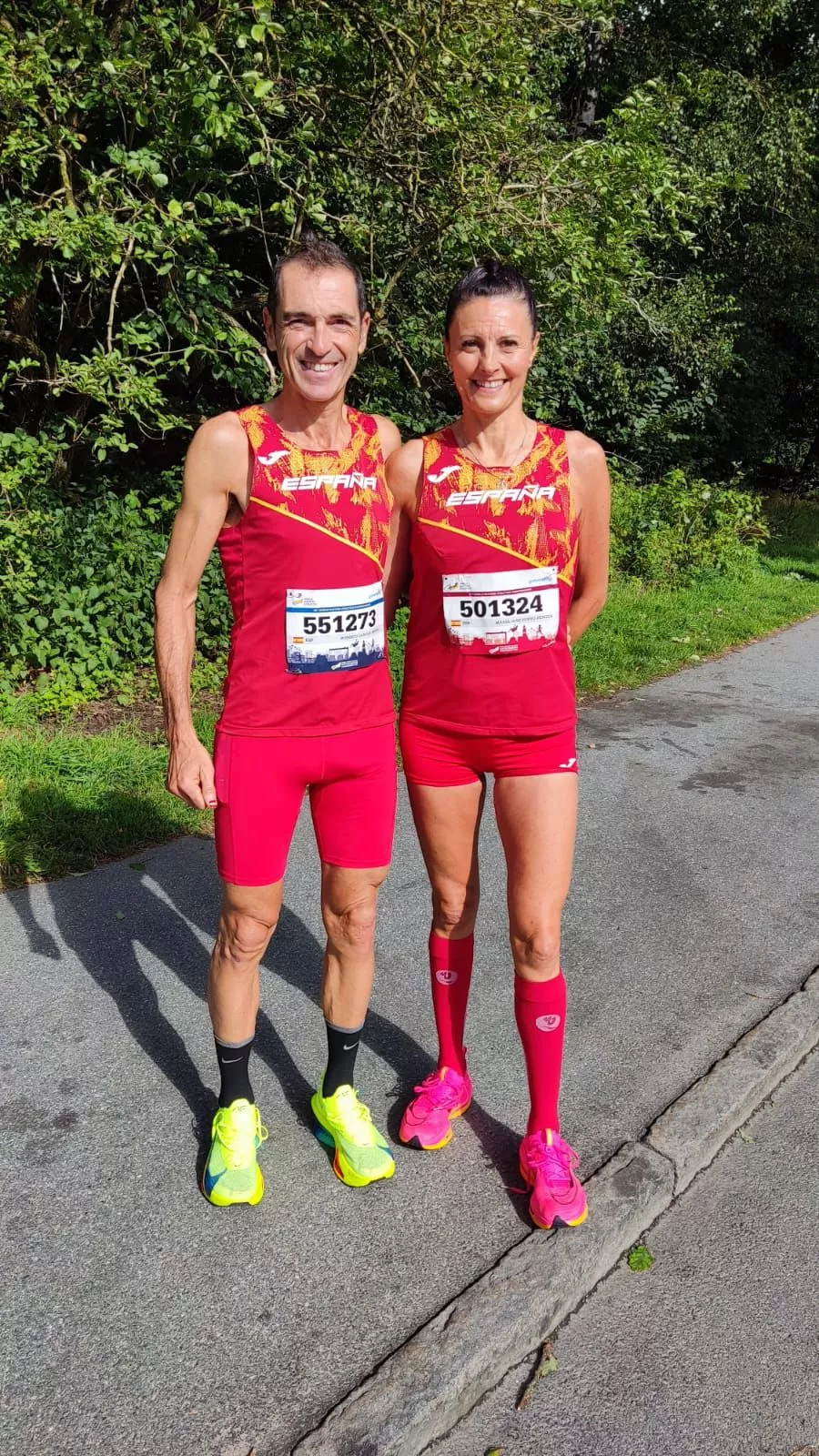 María José Pueyo y Roberto Clavijo en el Mundial de Gotemburgo.
