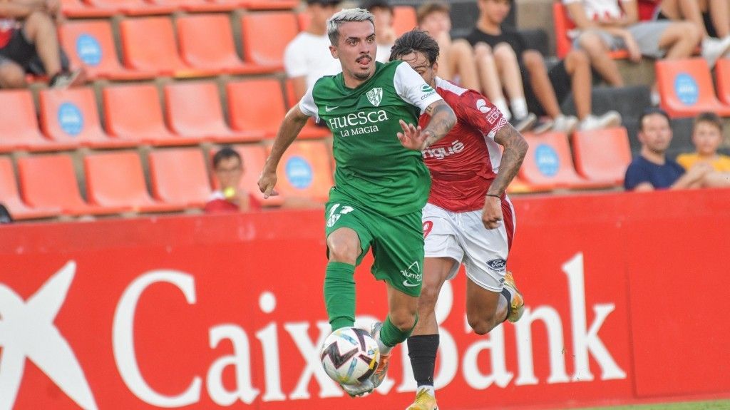 Joaquín Muñoz, autor del primer gol del Huesca.