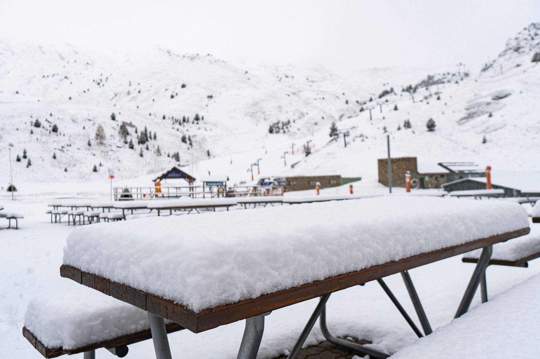 Nieve este lunes en la estación de Cerler