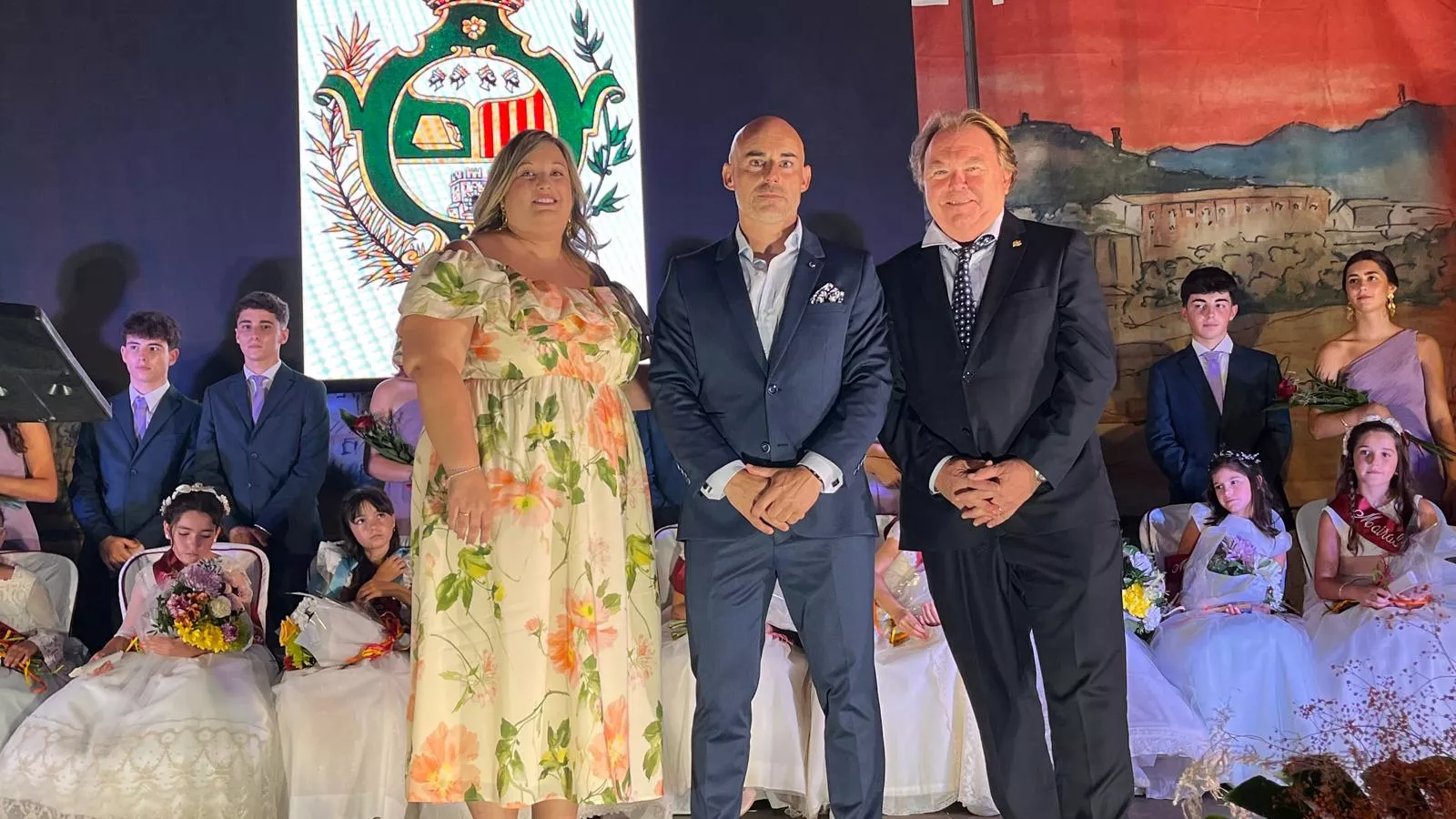 Presentación de las mairalesas y quintos y quintas de Almudévar 2024. Foto Mercedes Manterola