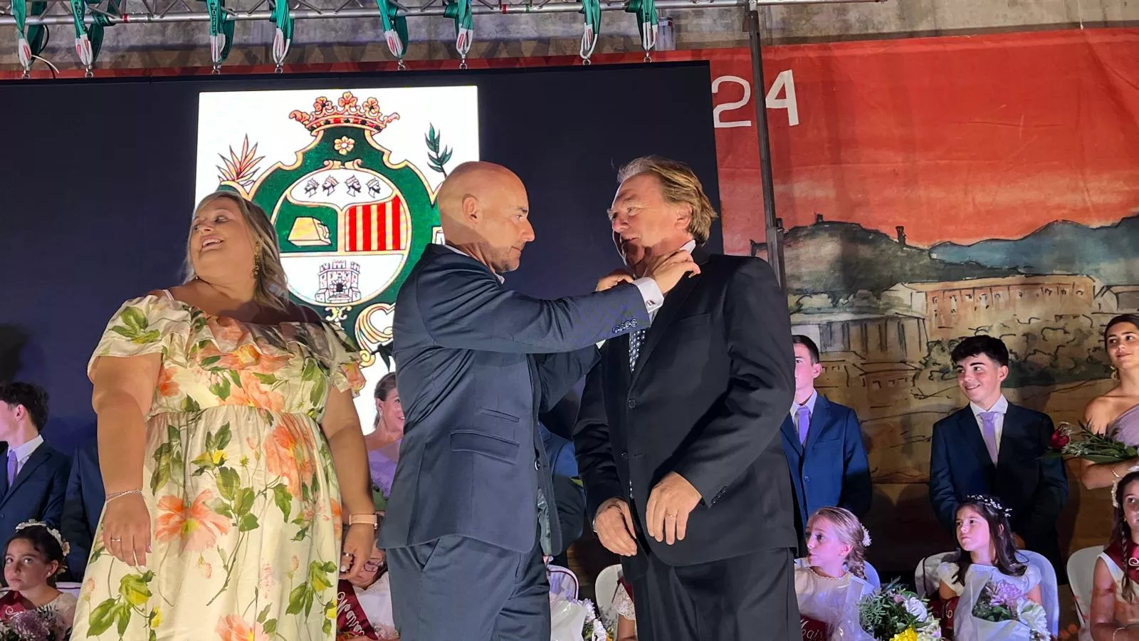 Presentación de las mairalesas y quintos y quintas de Almudévar 2024. Foto Mercedes Manterola