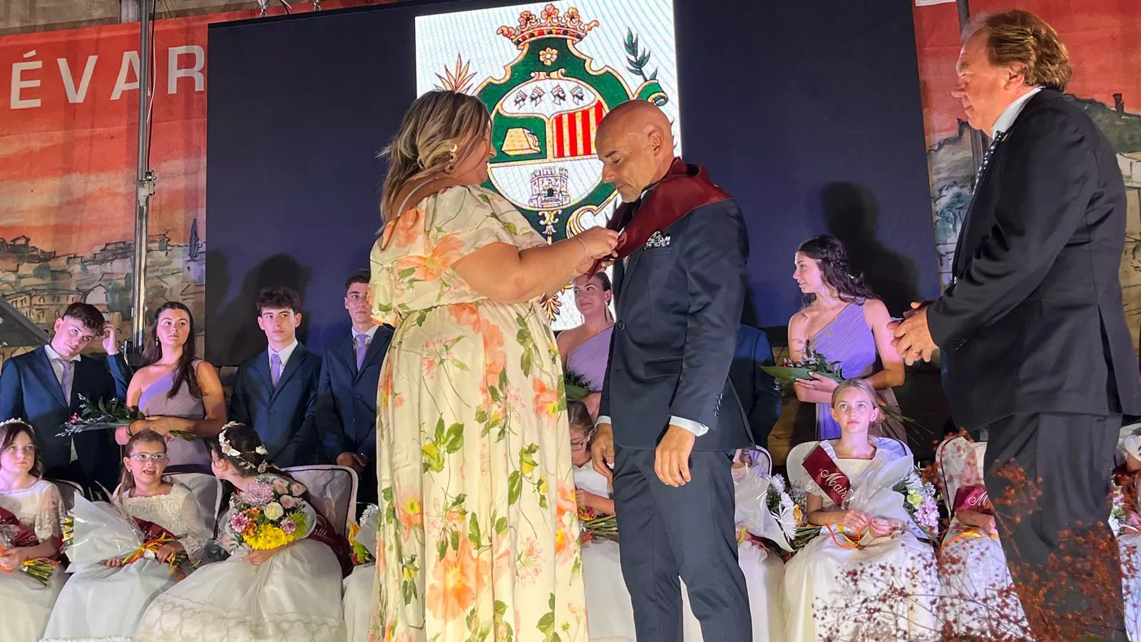 Presentación de las mairalesas y quintos y quintas de Almudévar 2024. Foto Mercedes Manterola