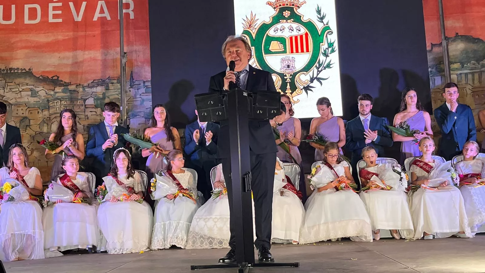 José Luis Abad, en las fiestas de Almudévar.
