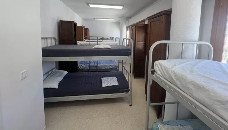 Dormintorio del albergue