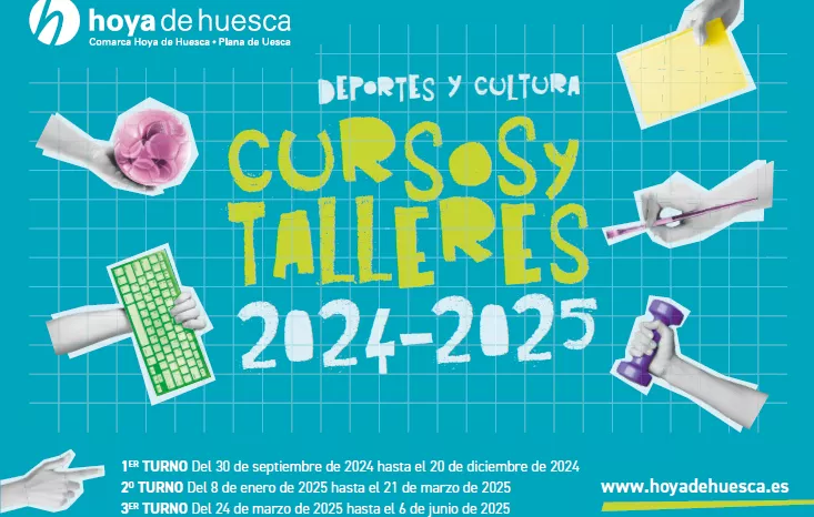 Cursos y talleres en la Hoya de Huesca para el curso 2024/25.