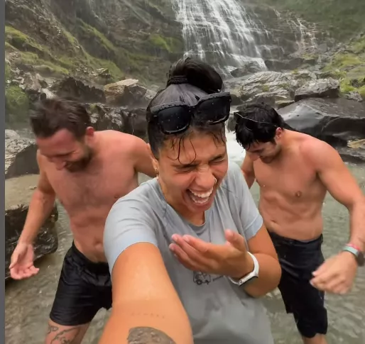 La influencer en el parque de Ordesa.