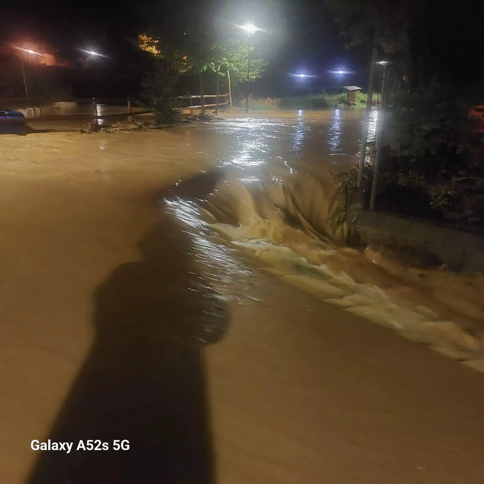 Lascellas, afectada por las lluvias torrenciales.