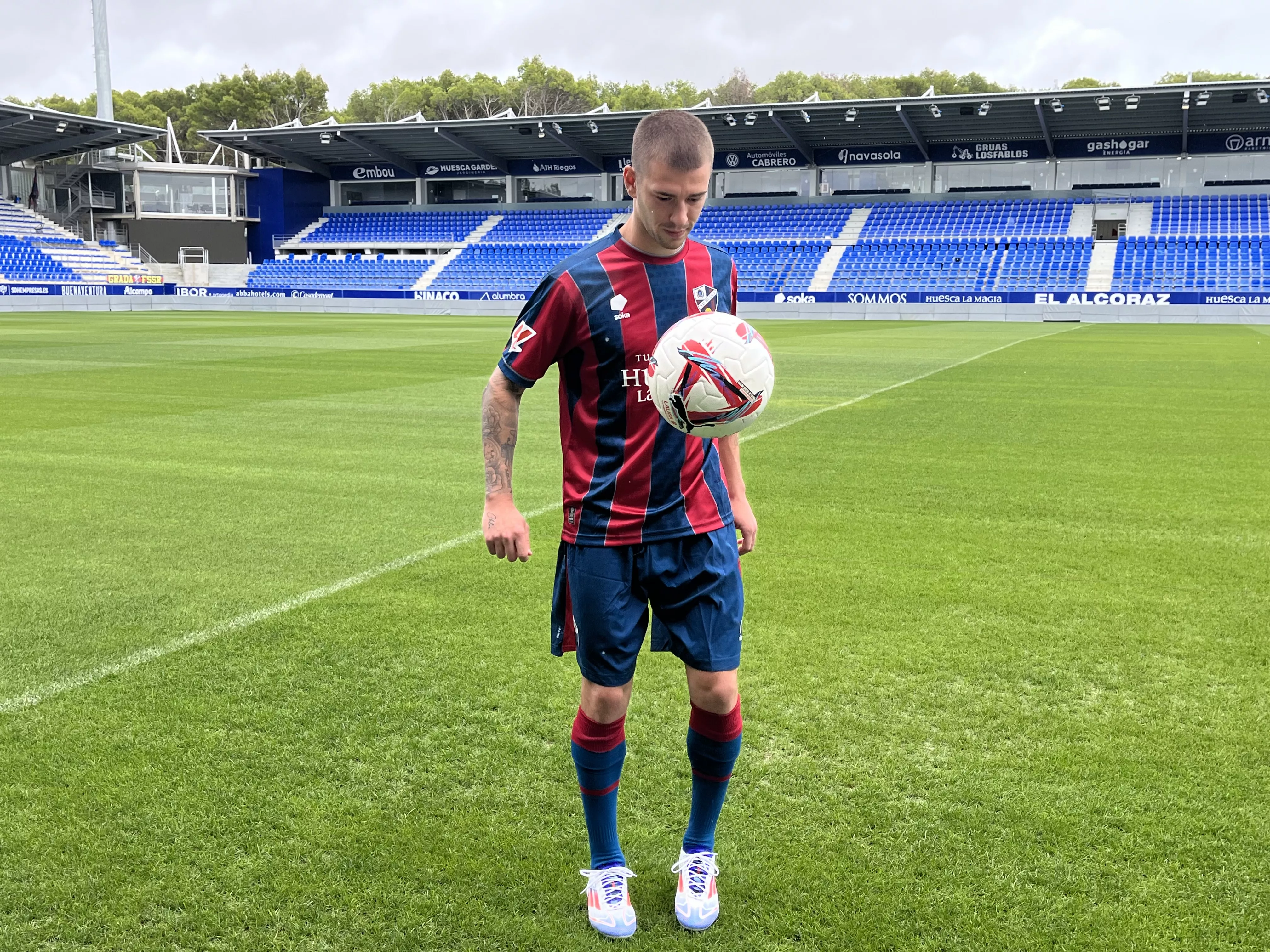Jordi Martín, en El Alcoraz. Foto: Adri Mora