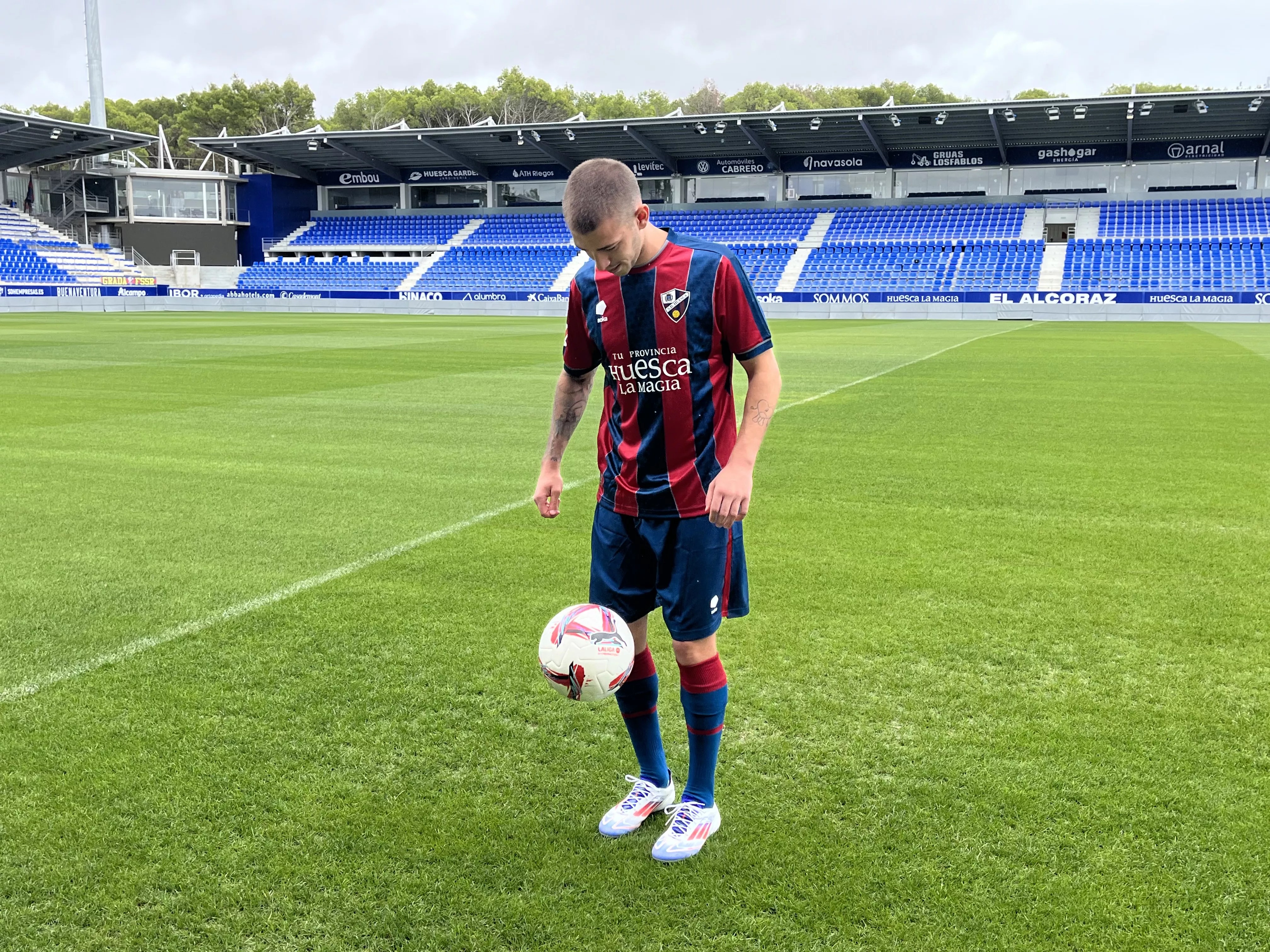 Jordi Martín, en El Alcoraz. Foto: Adri Mora